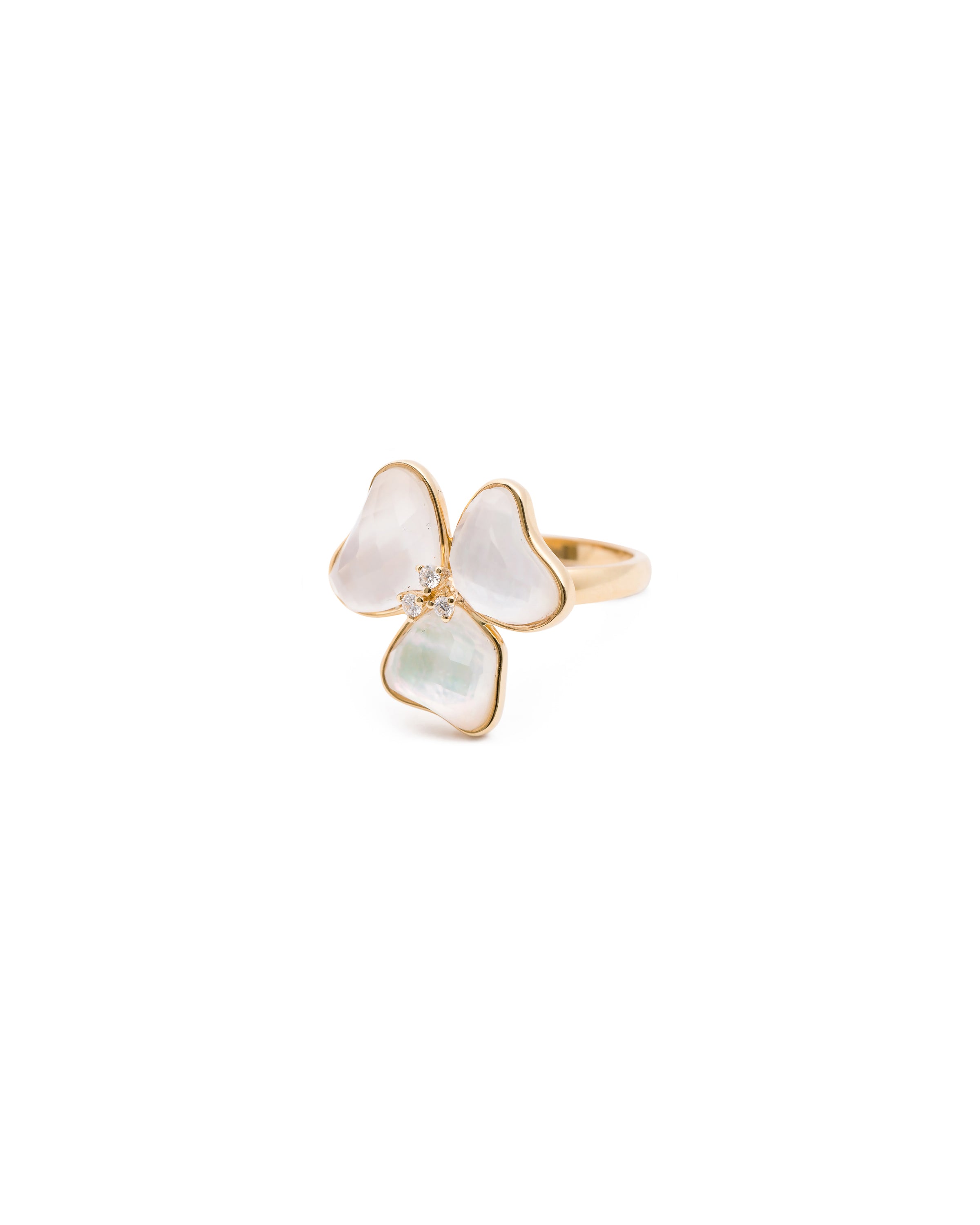Il Petalo Classic Floral Ring in Mother of Pearl