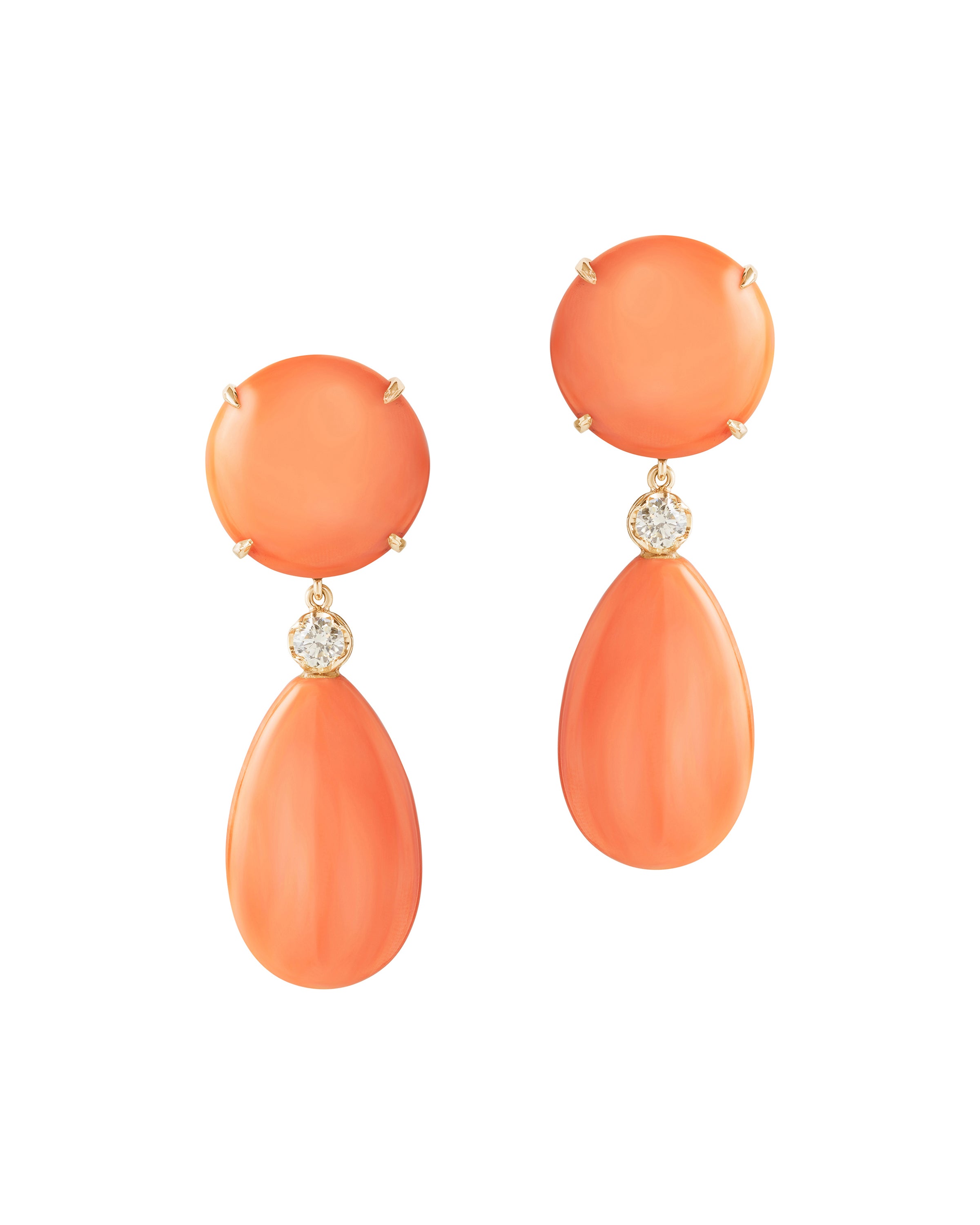 Elegant Coral and Diamond Drop