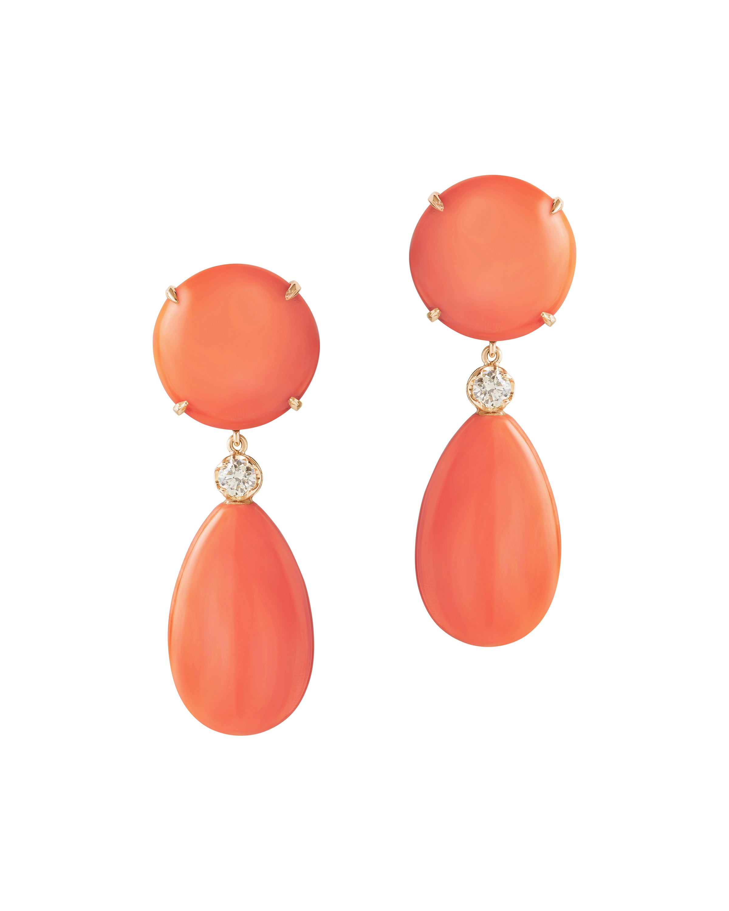 Elegant Coral and Diamond Drop