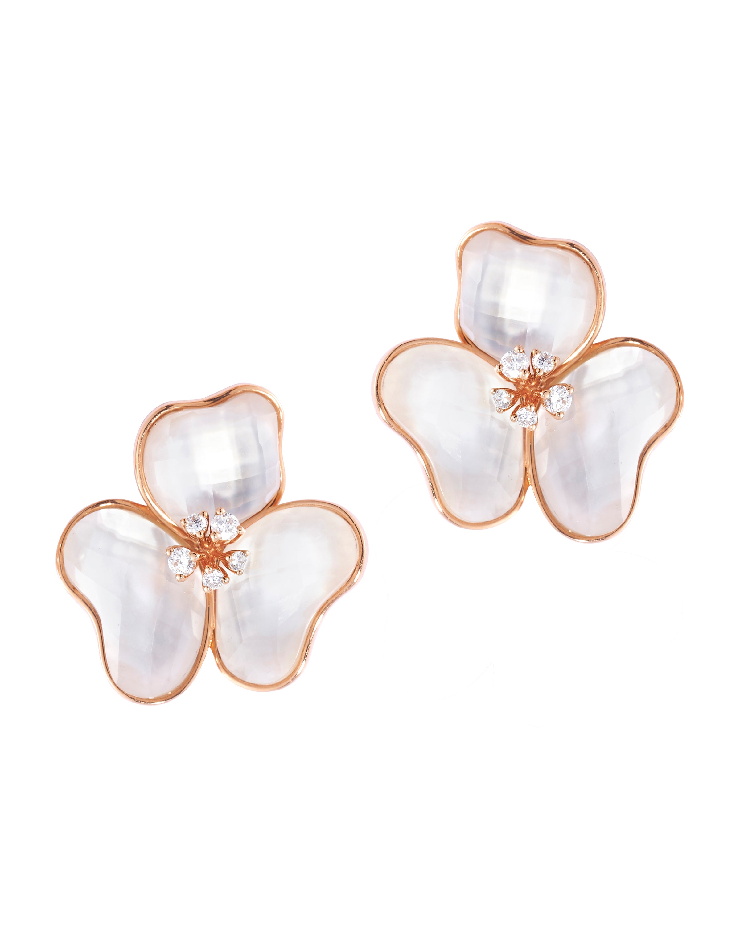 Il Petalo Large Earrings in Mother of Pearl