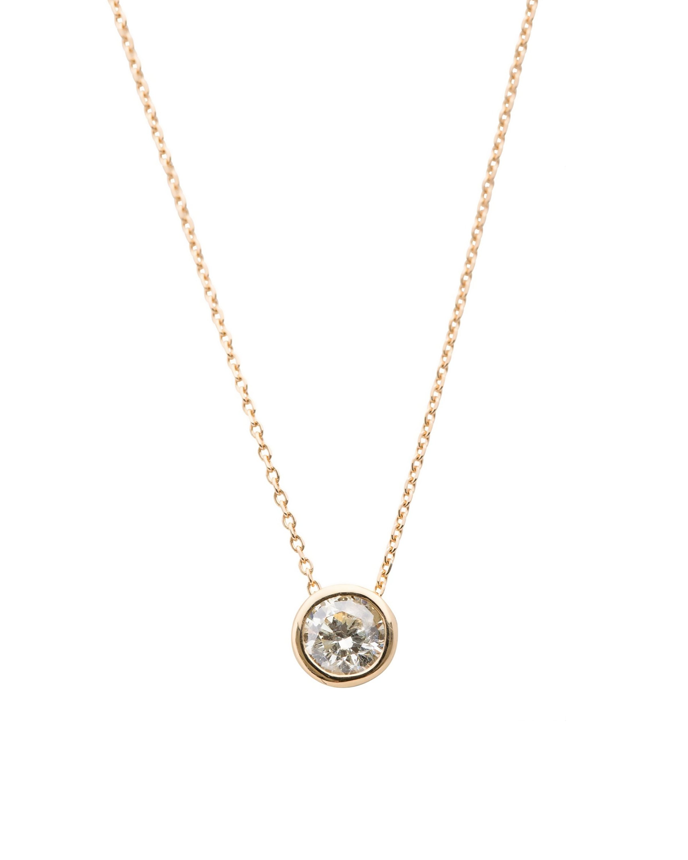 Single Stone Diamond Necklace