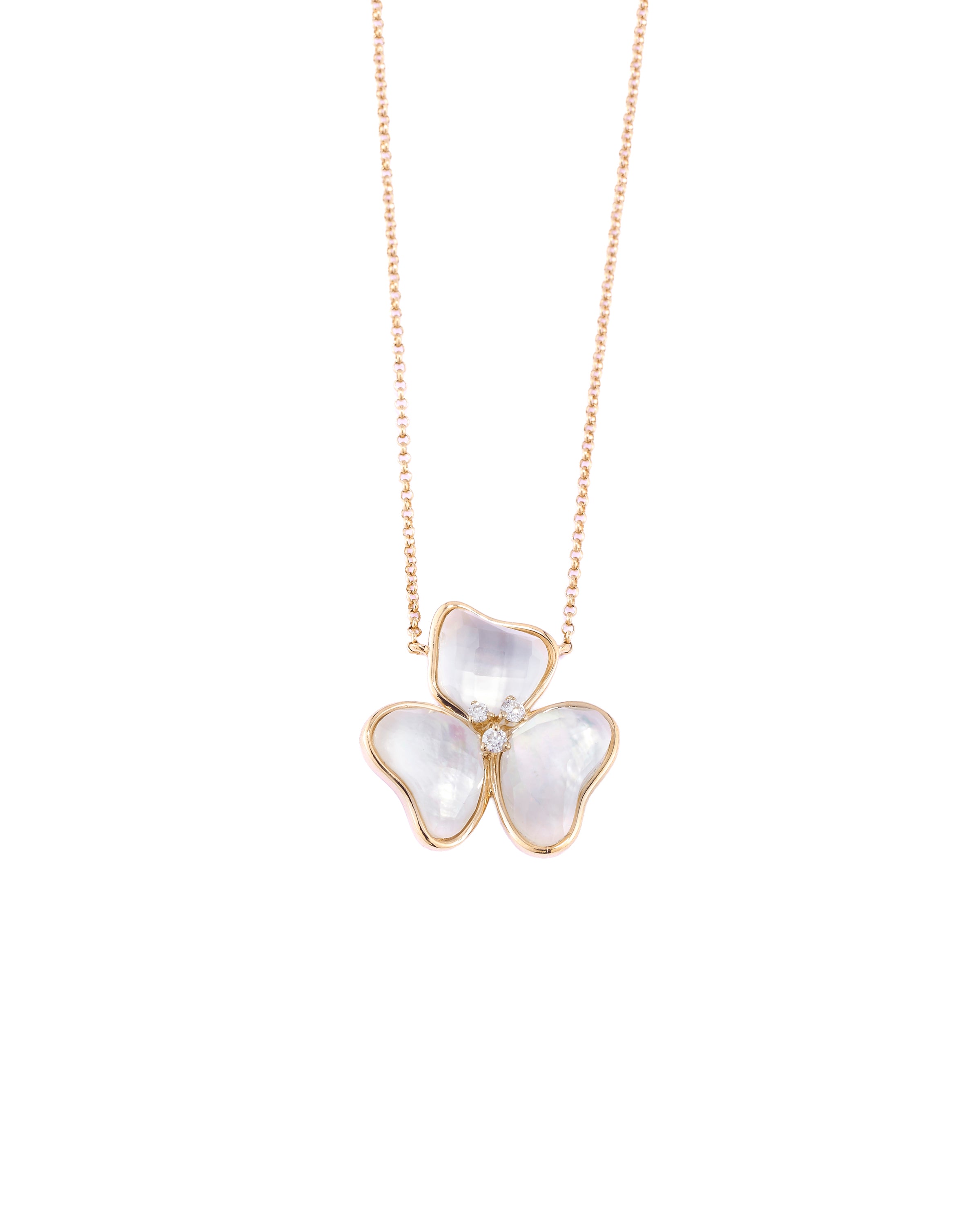 Il Petalo Classic Single Flower Necklace in Mother of Pearl