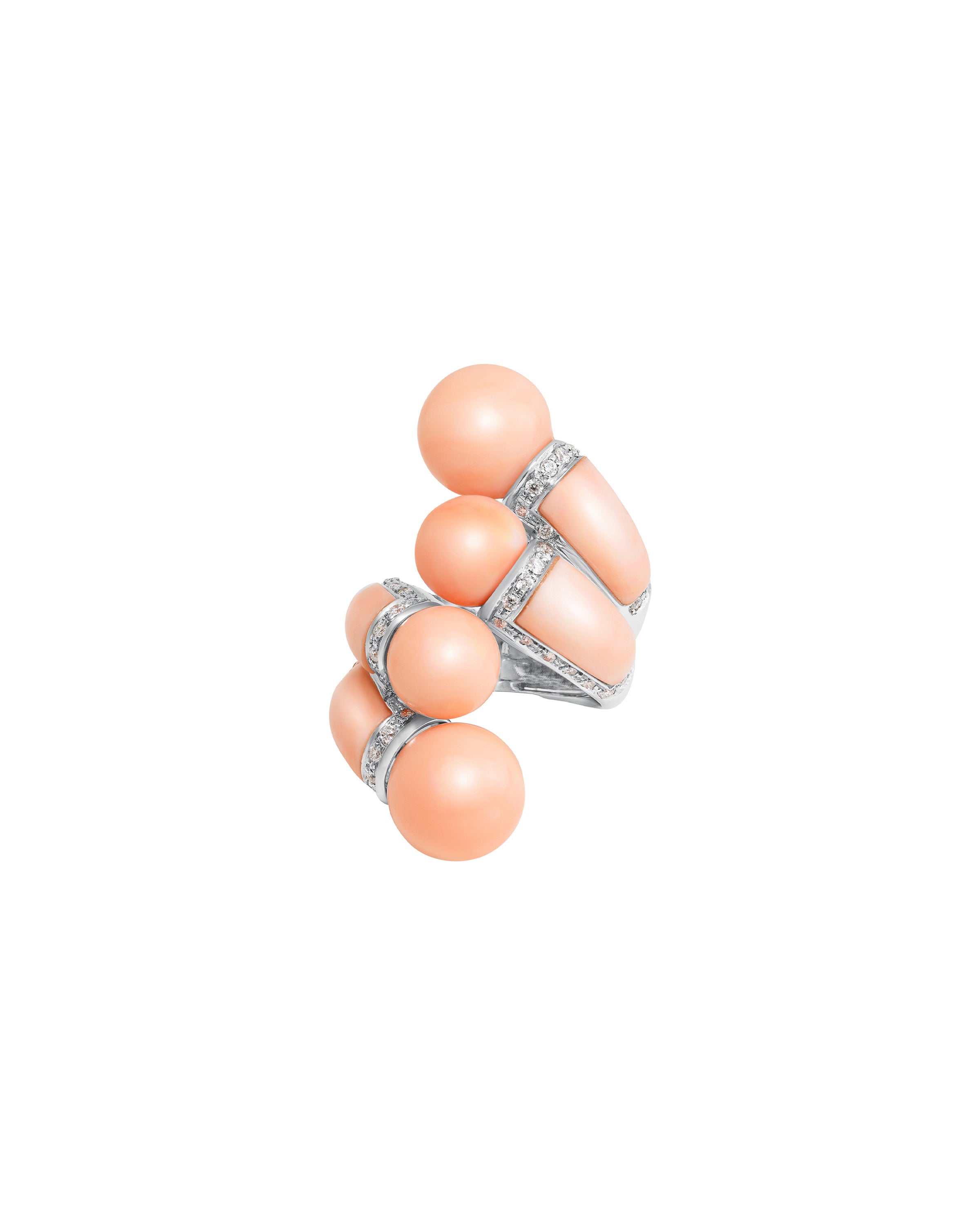 Coral Serpentine Ring