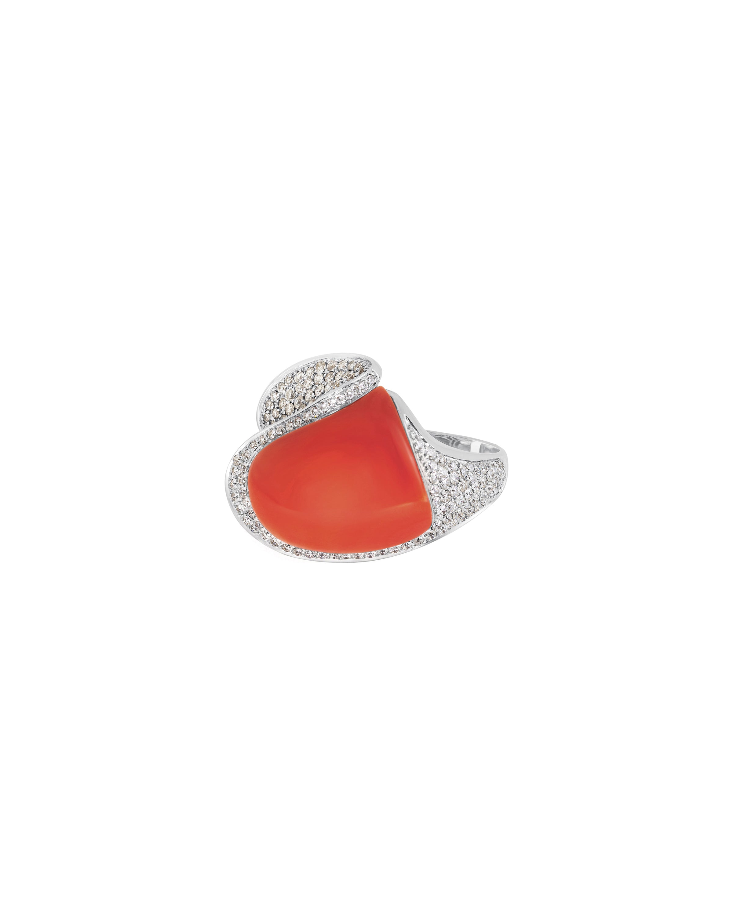 Abstract Coral Ring