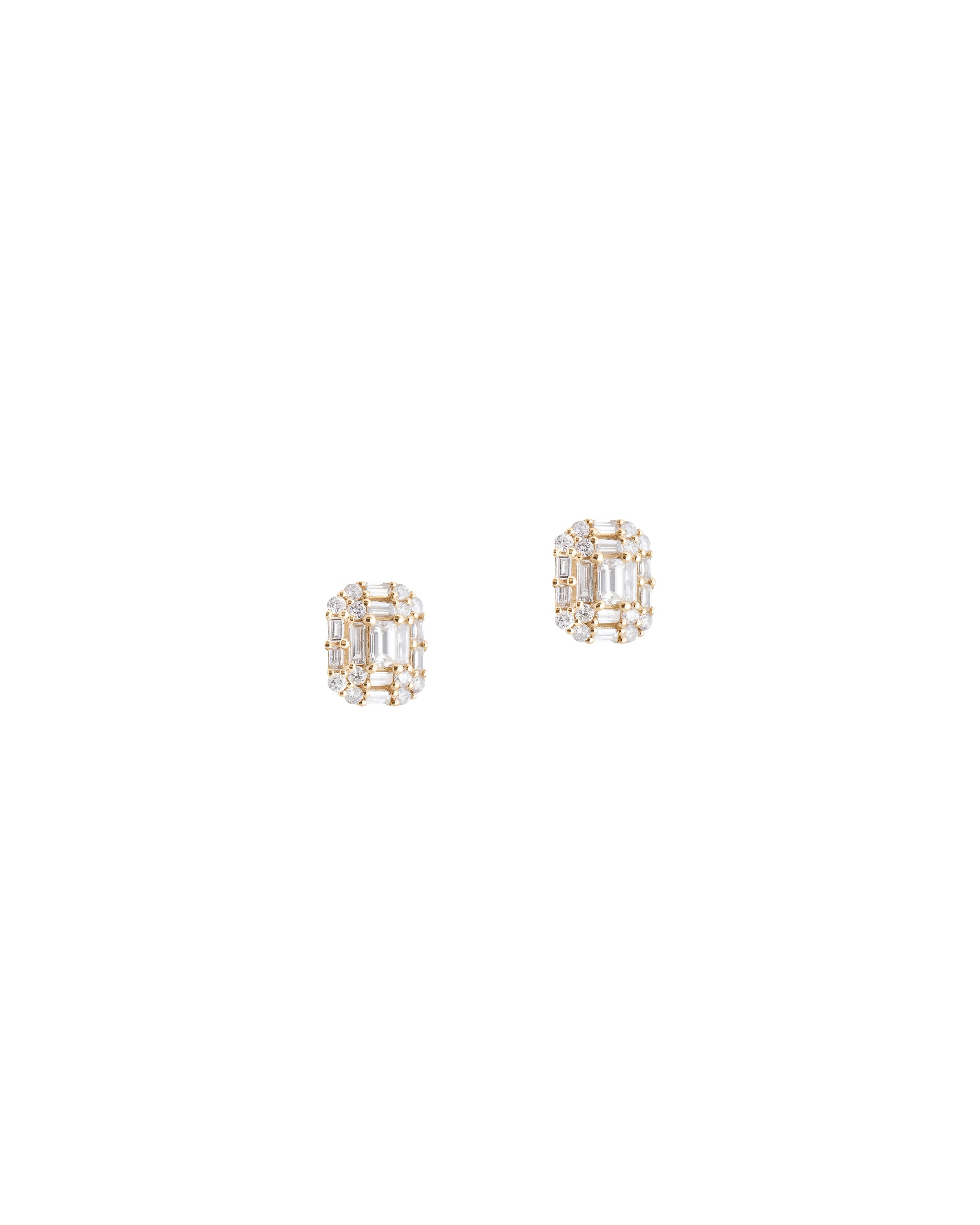 Rectangular Diamonds Earrings