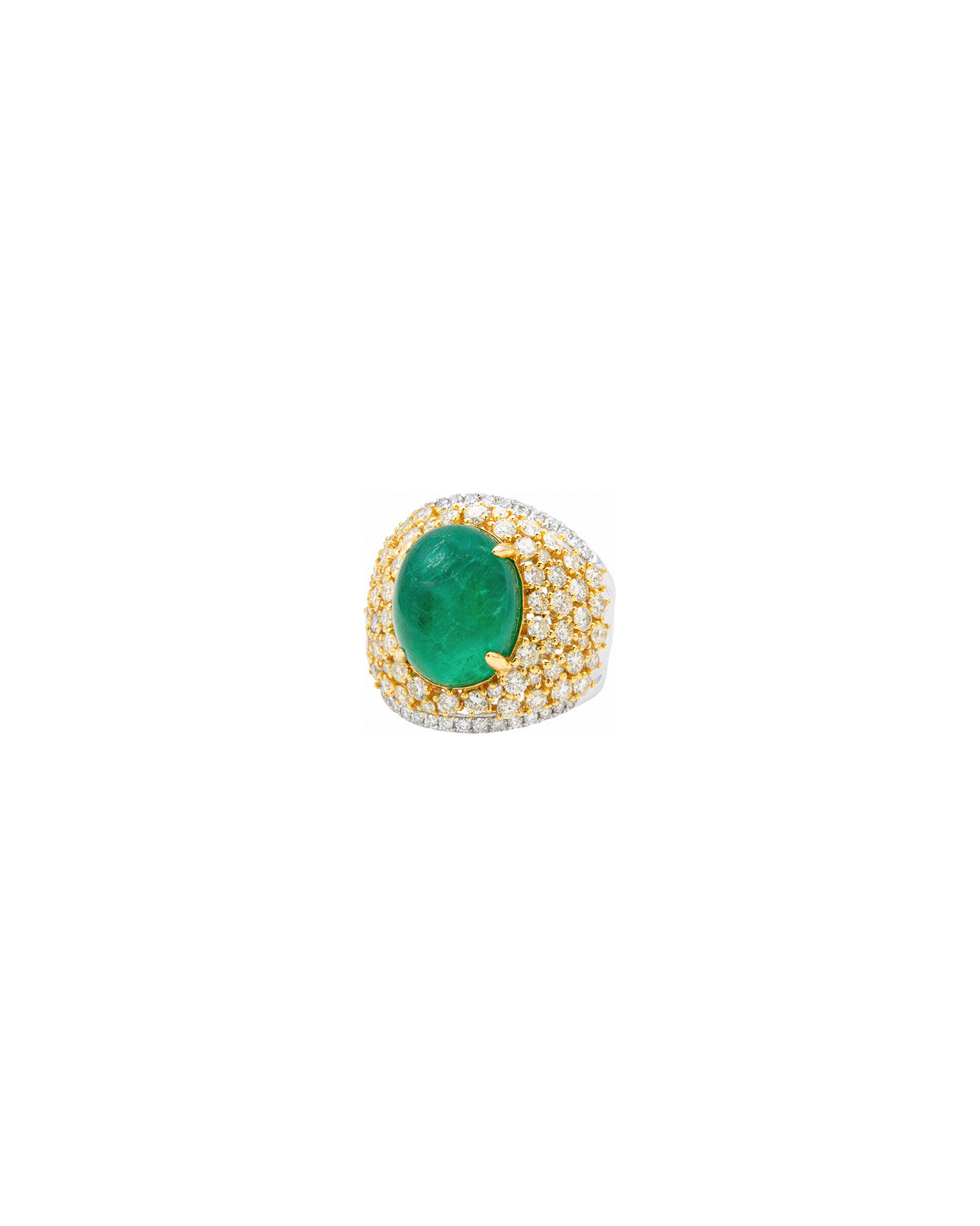 Emerald Cabochon Ring