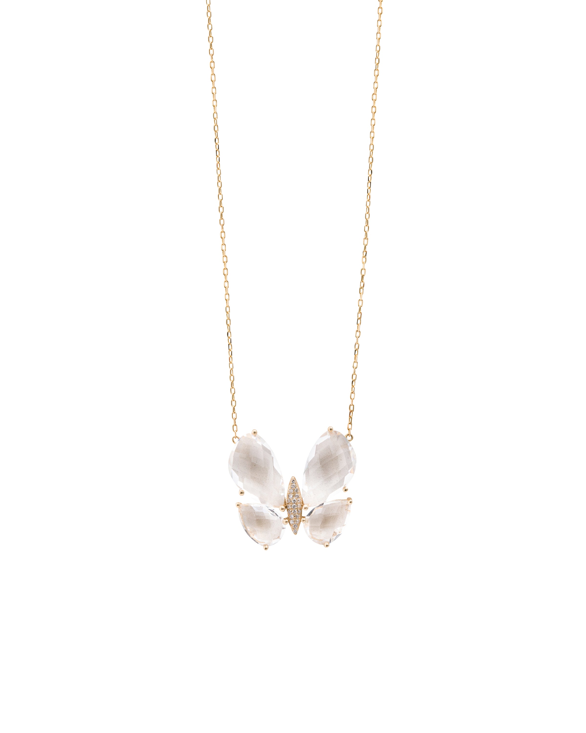 Fauna Small Butterfly Necklace in Mother of Pearl