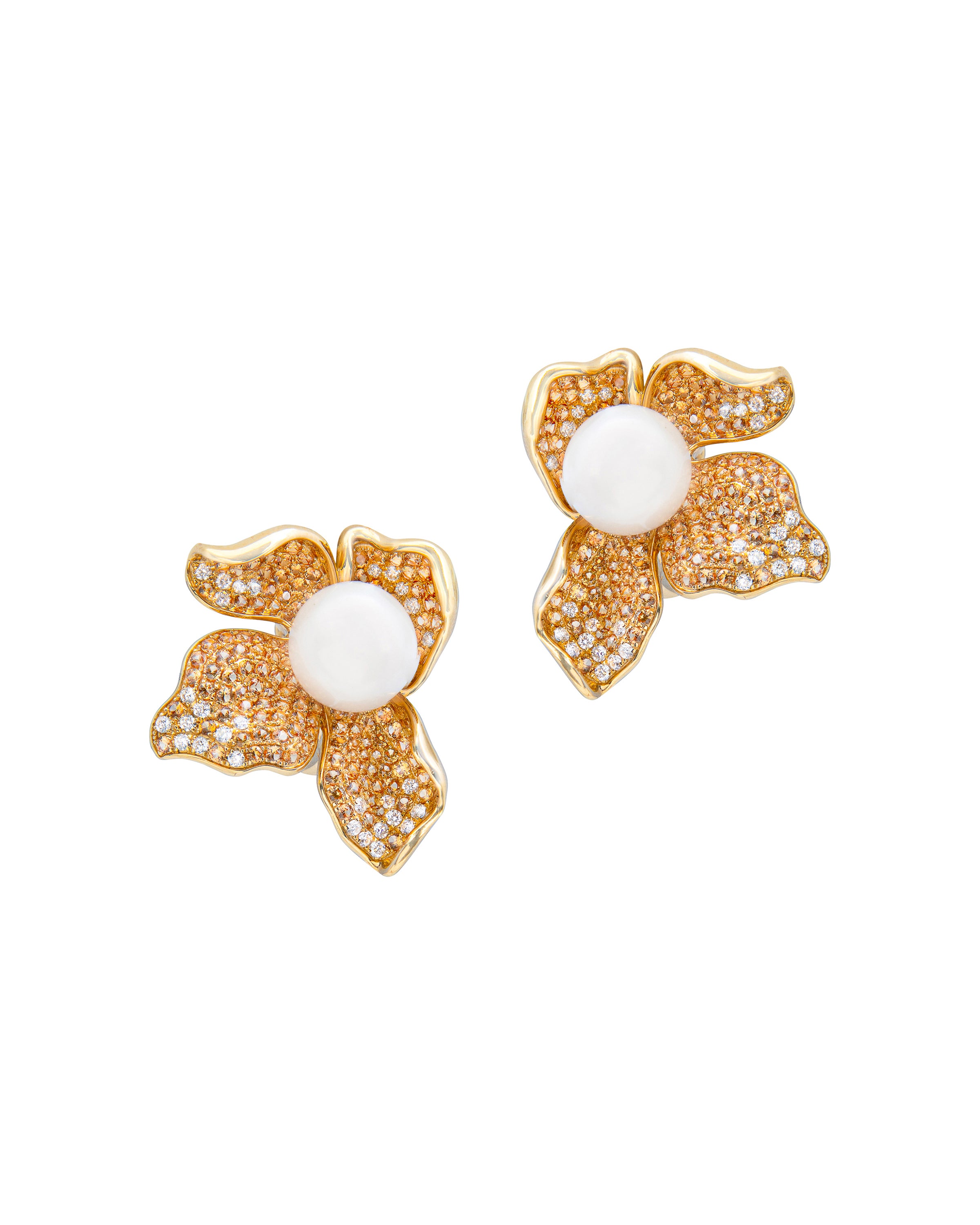 Floating Petals and Pearl Earring