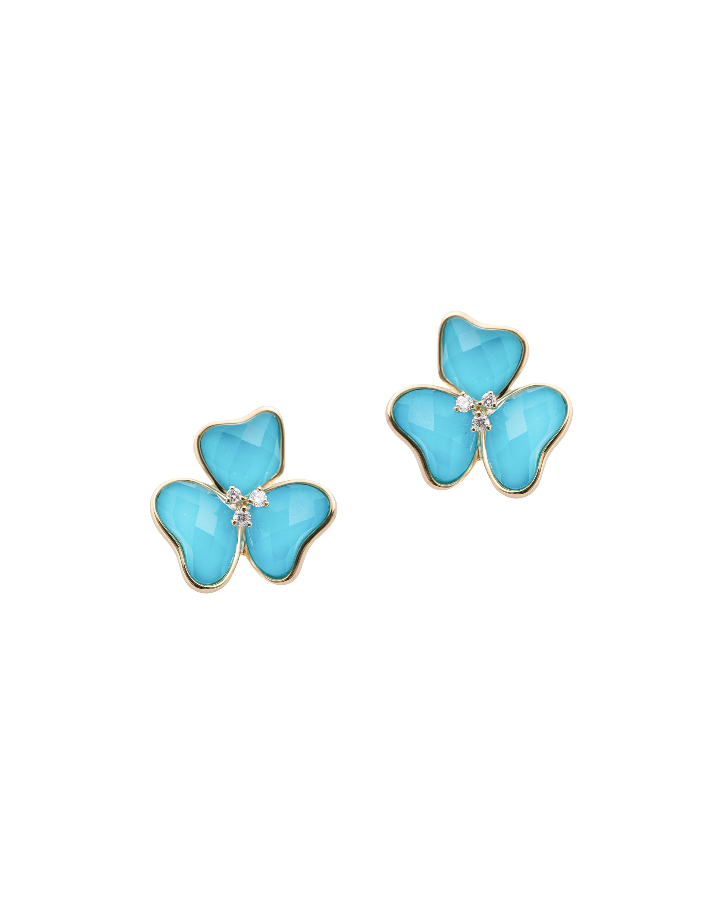 Il Petalo Classic Earrings in Turquoise