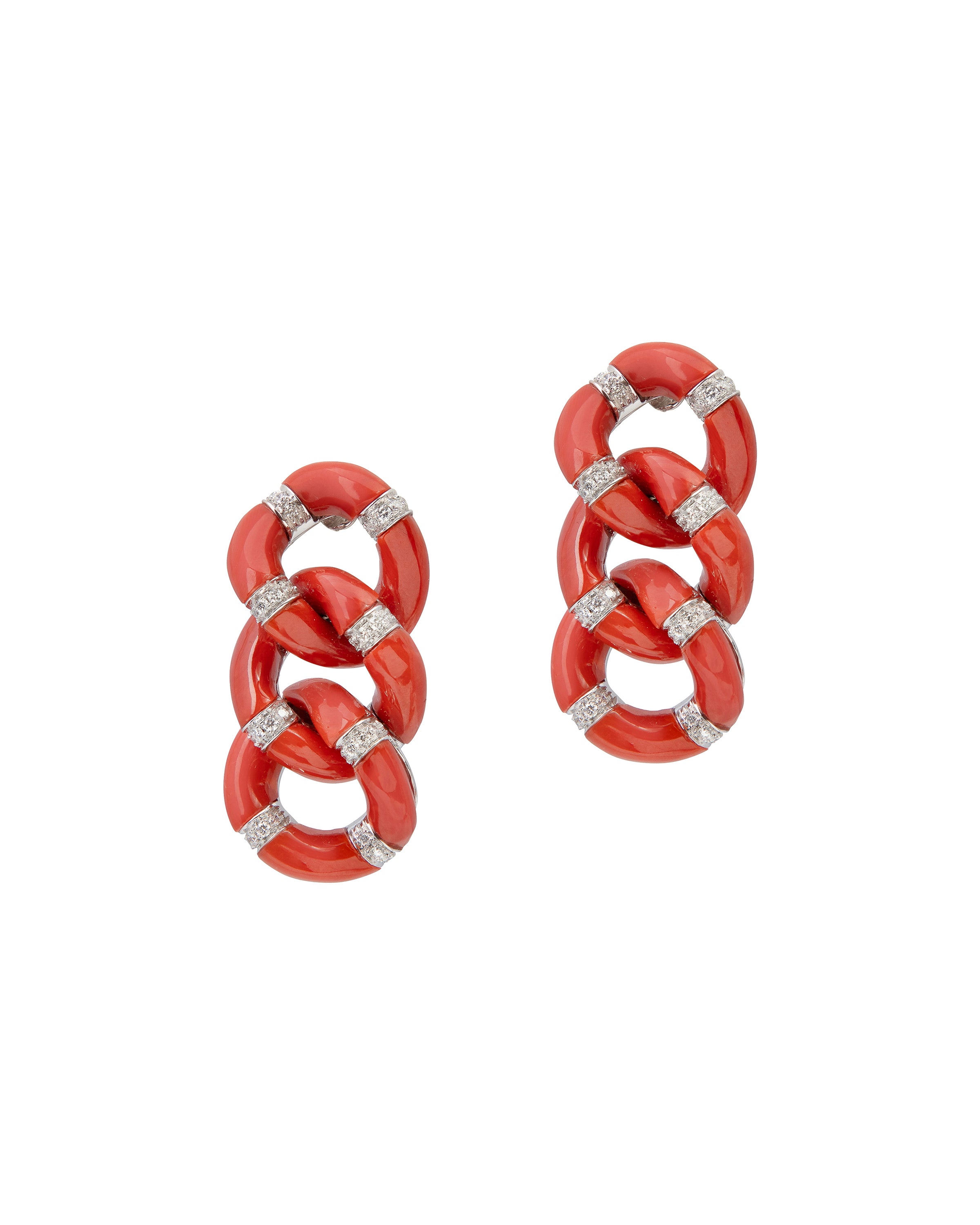 Triple Link Earrings