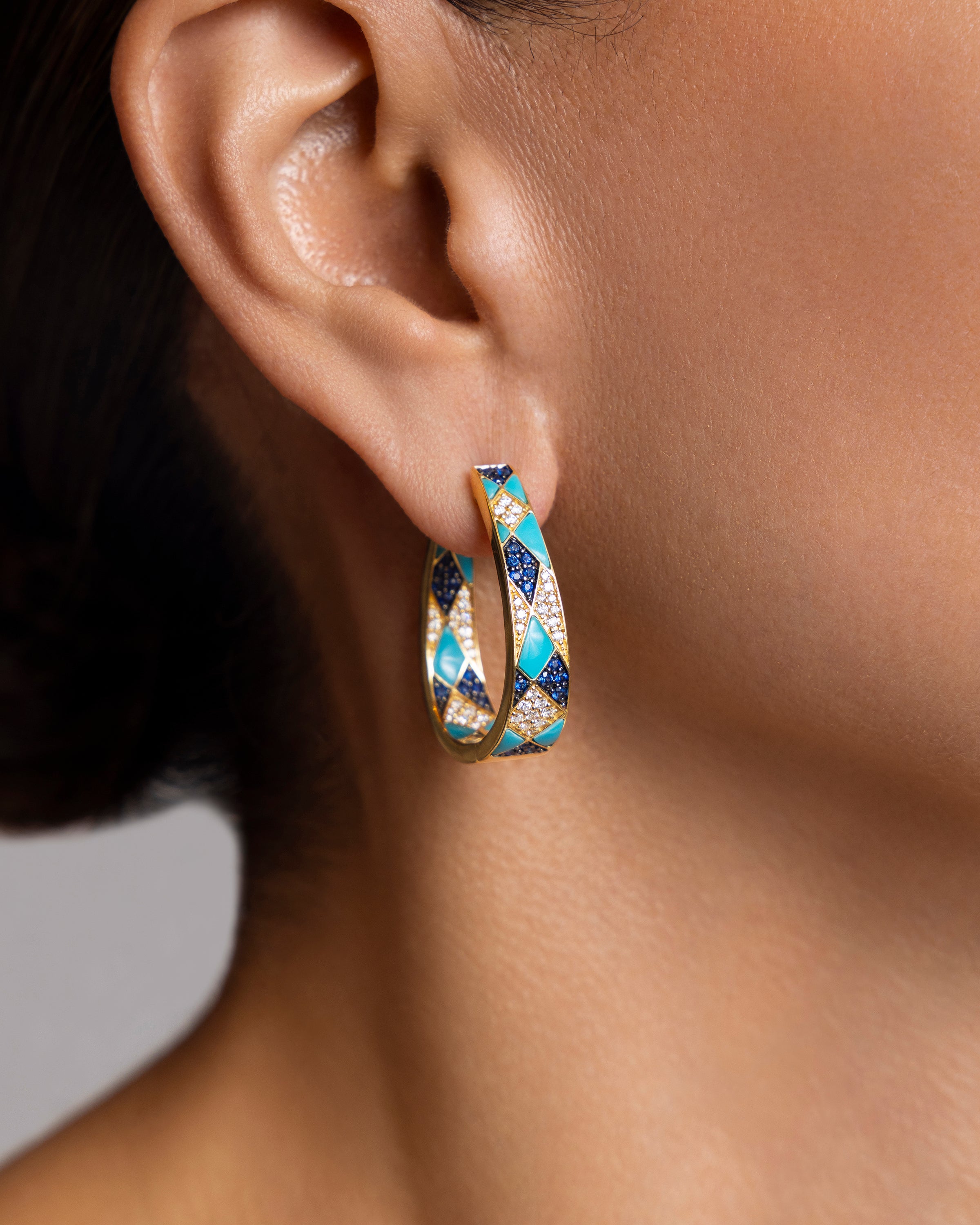 Turquoise Modern Hoops