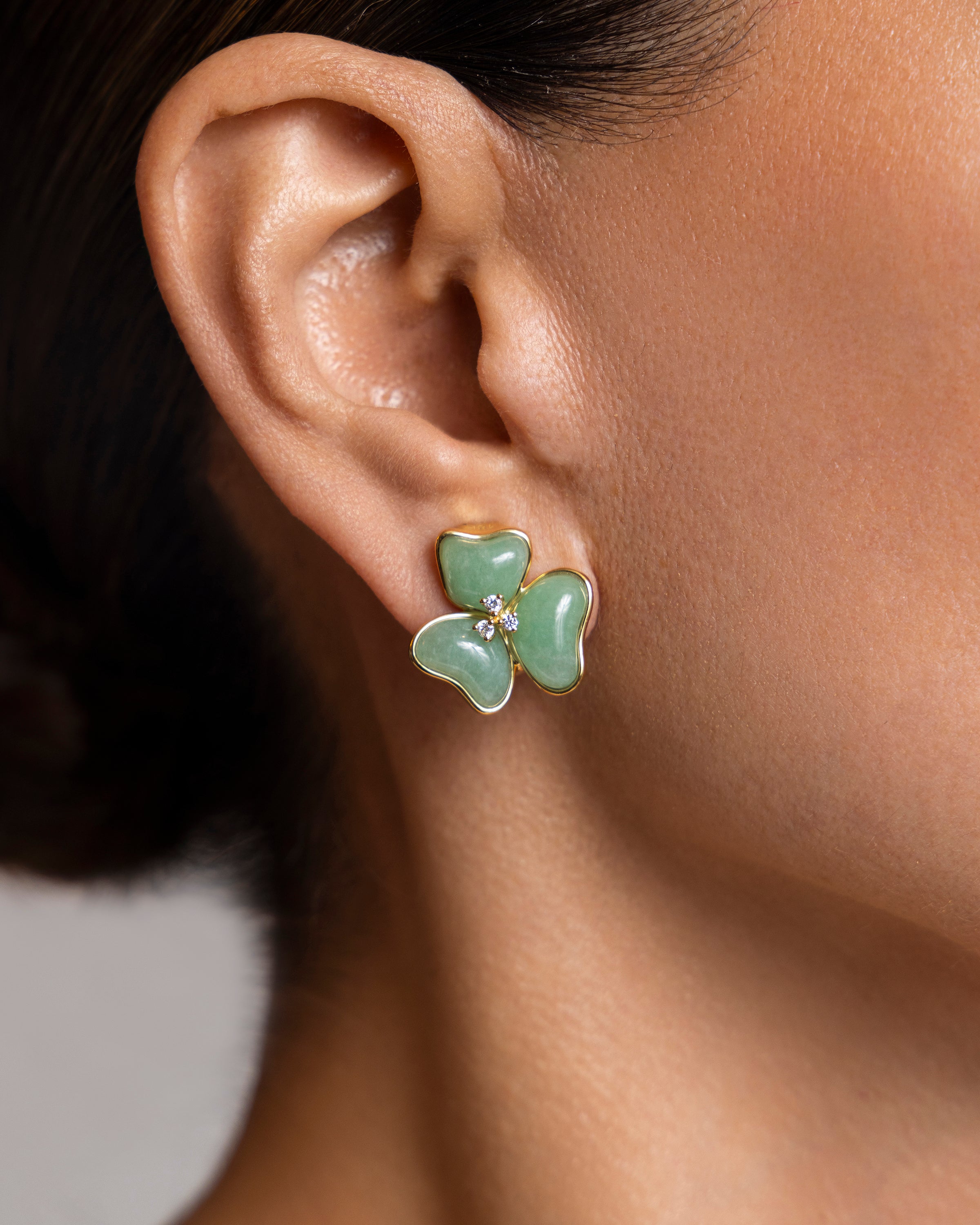 Il Petalo Classic Earrings in Aventurine