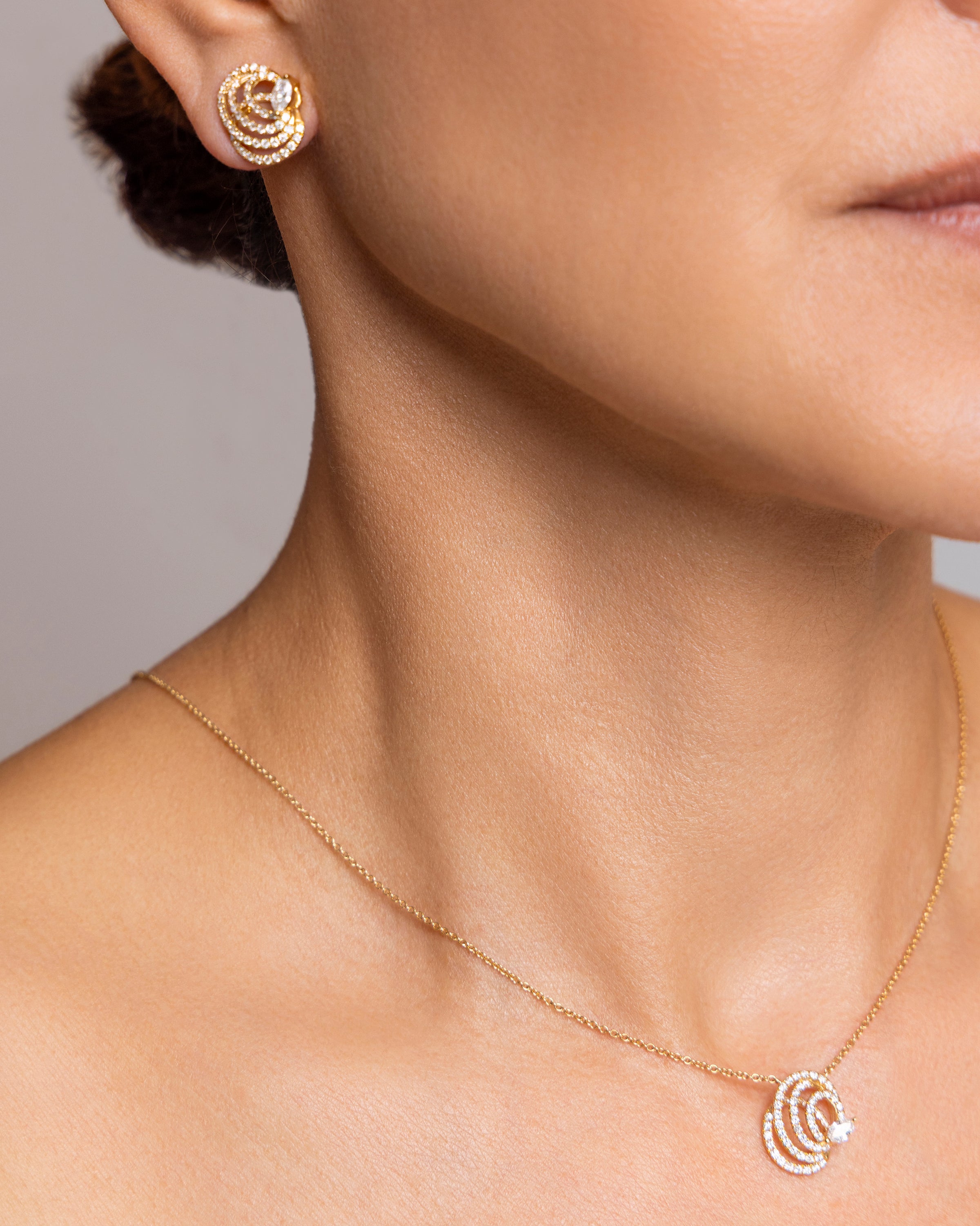 Spiral Diamond Earrings