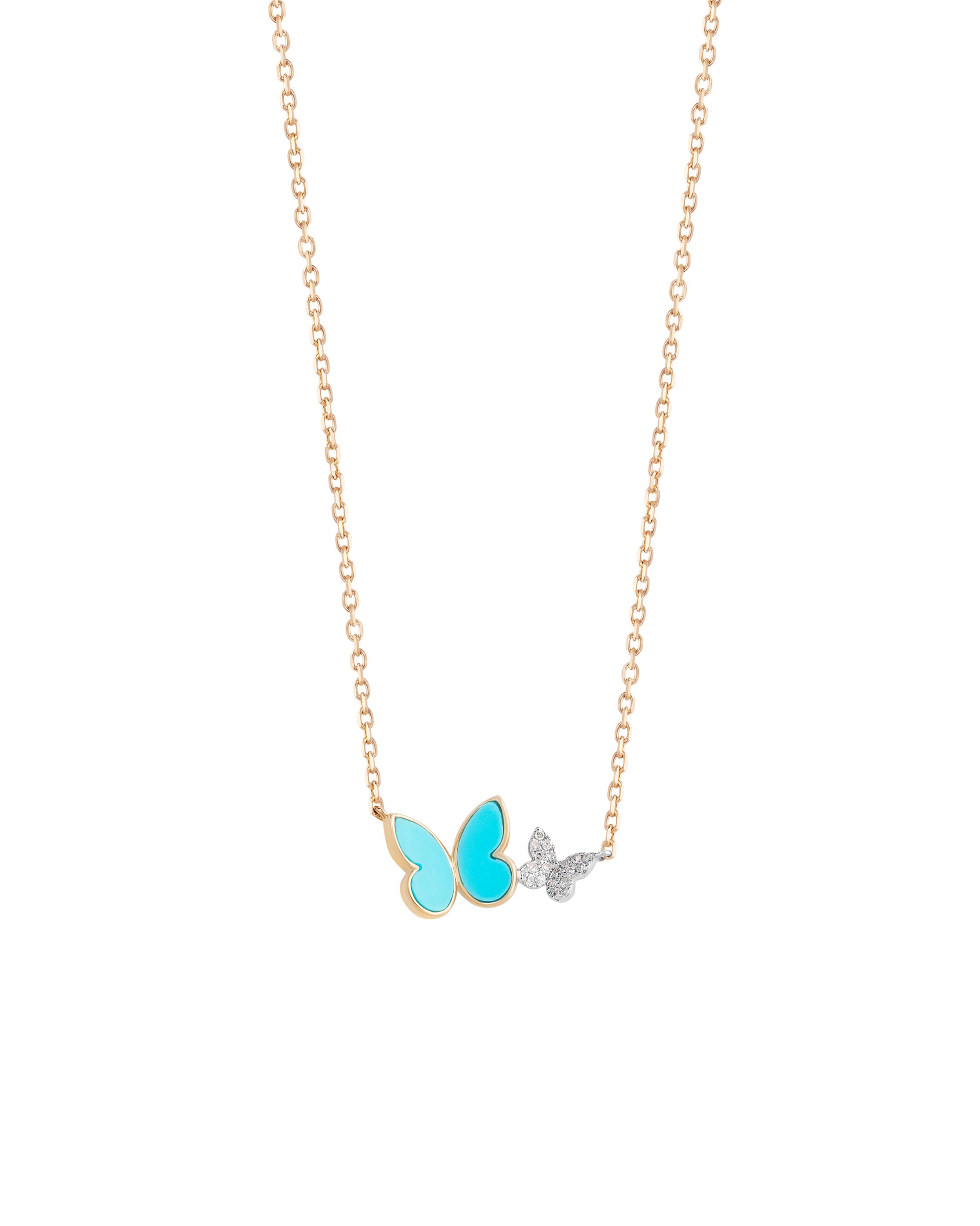 Mini Fauna Butterfly Necklace in Turquoise
