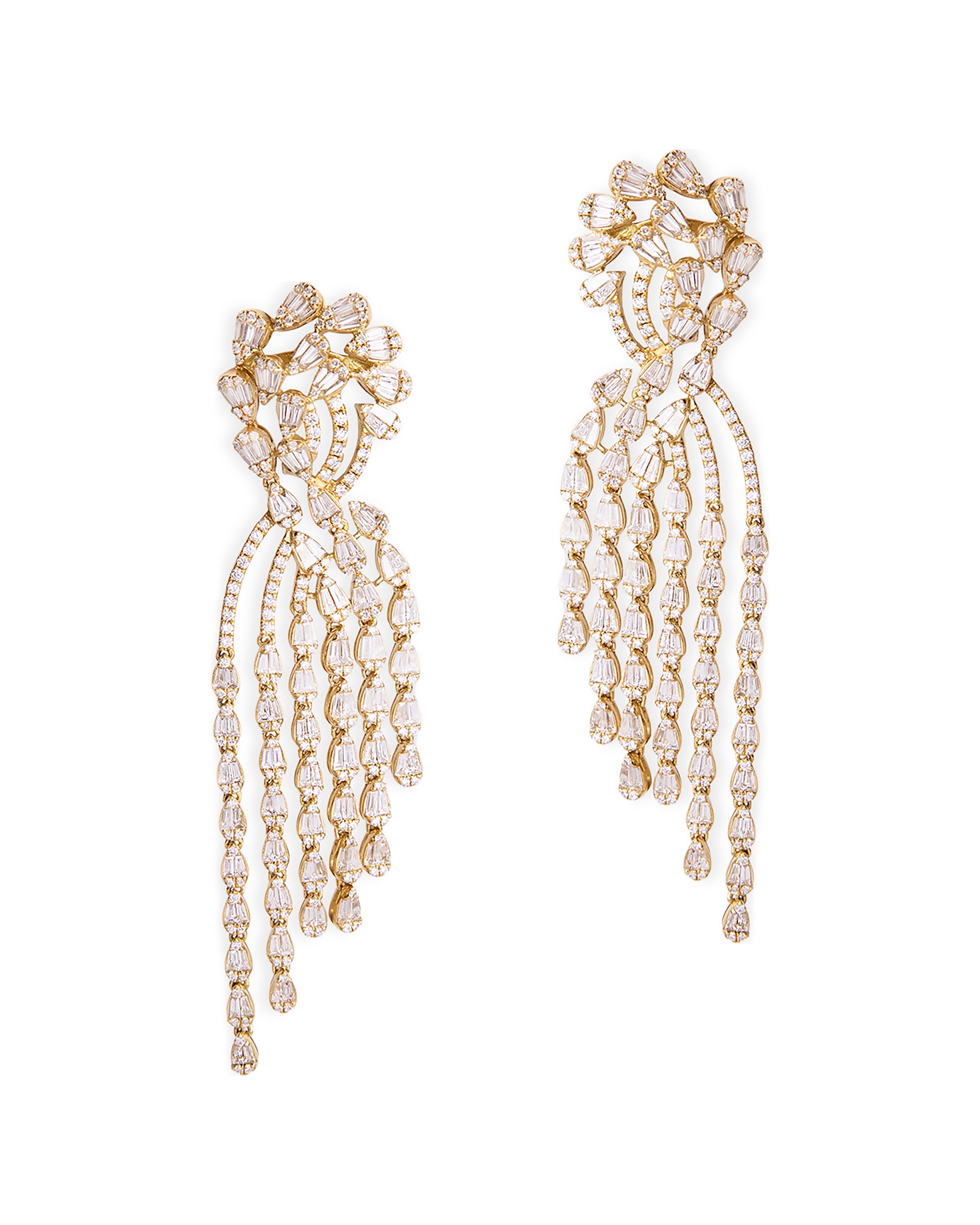 Ribbons of Diamond Earrings