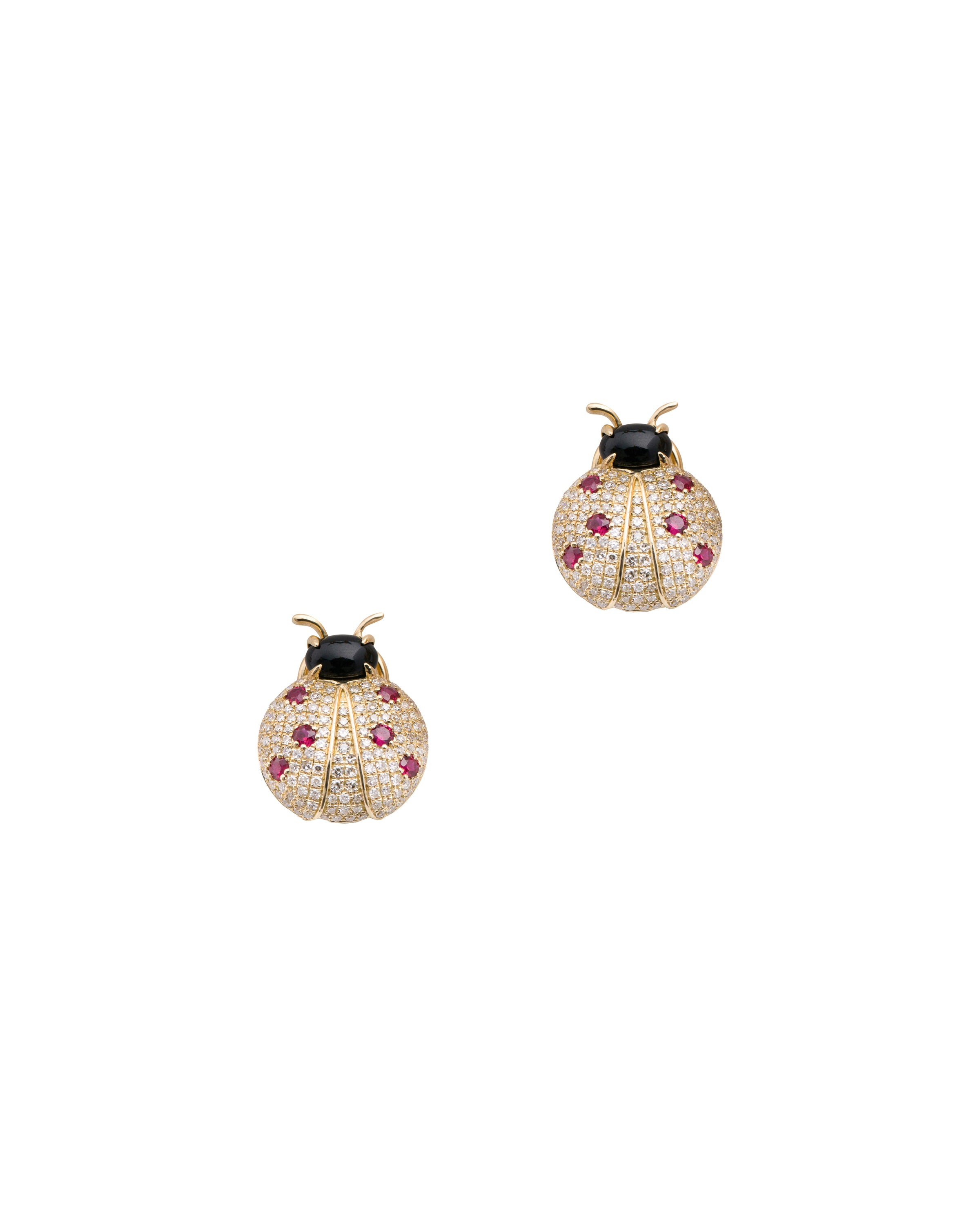 Pannalino Ladybug Earrings Onyx