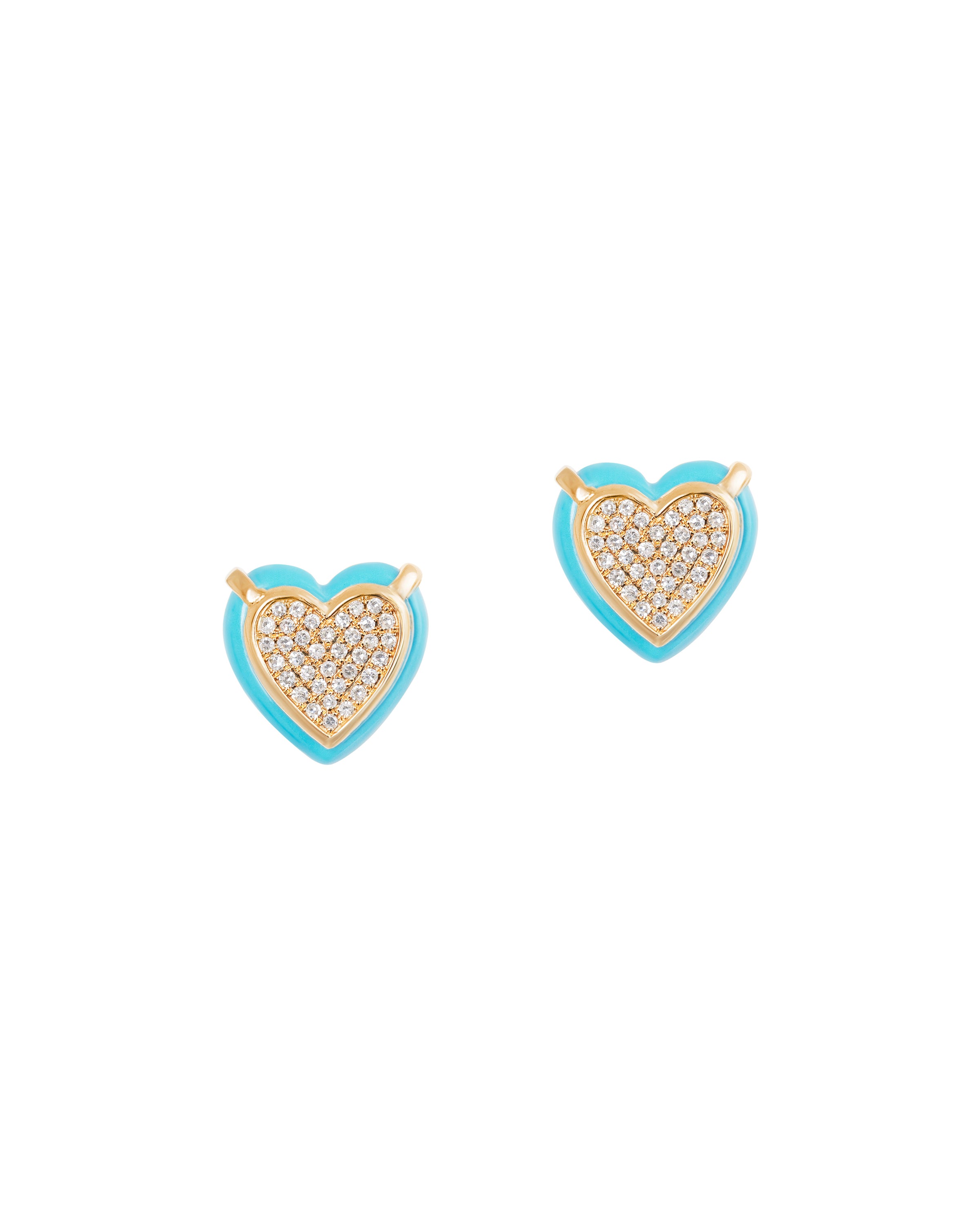 Shimmering Turquoise Heart Earrings