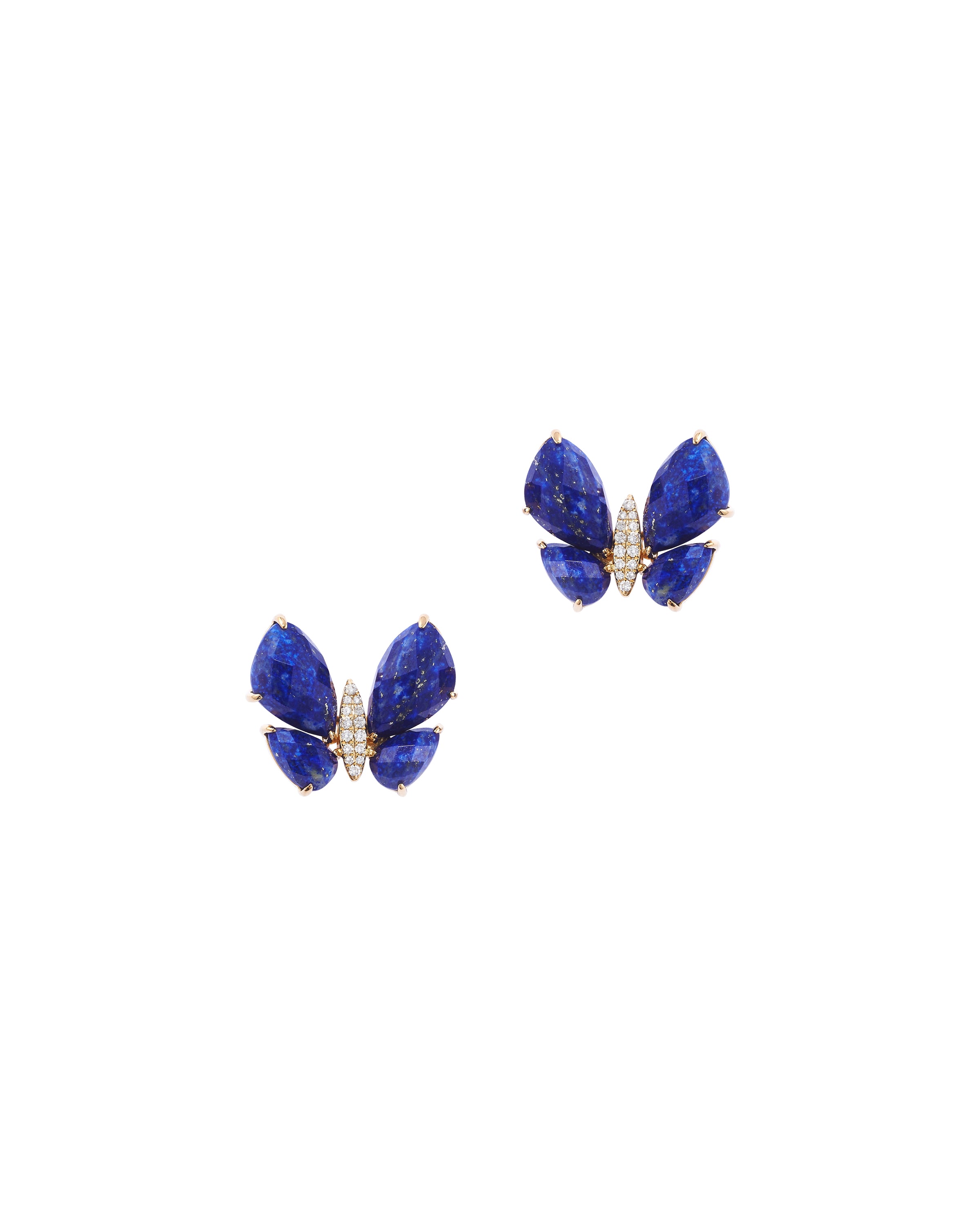 Fauna Small Butterfly Studs in Lapis Lazuli