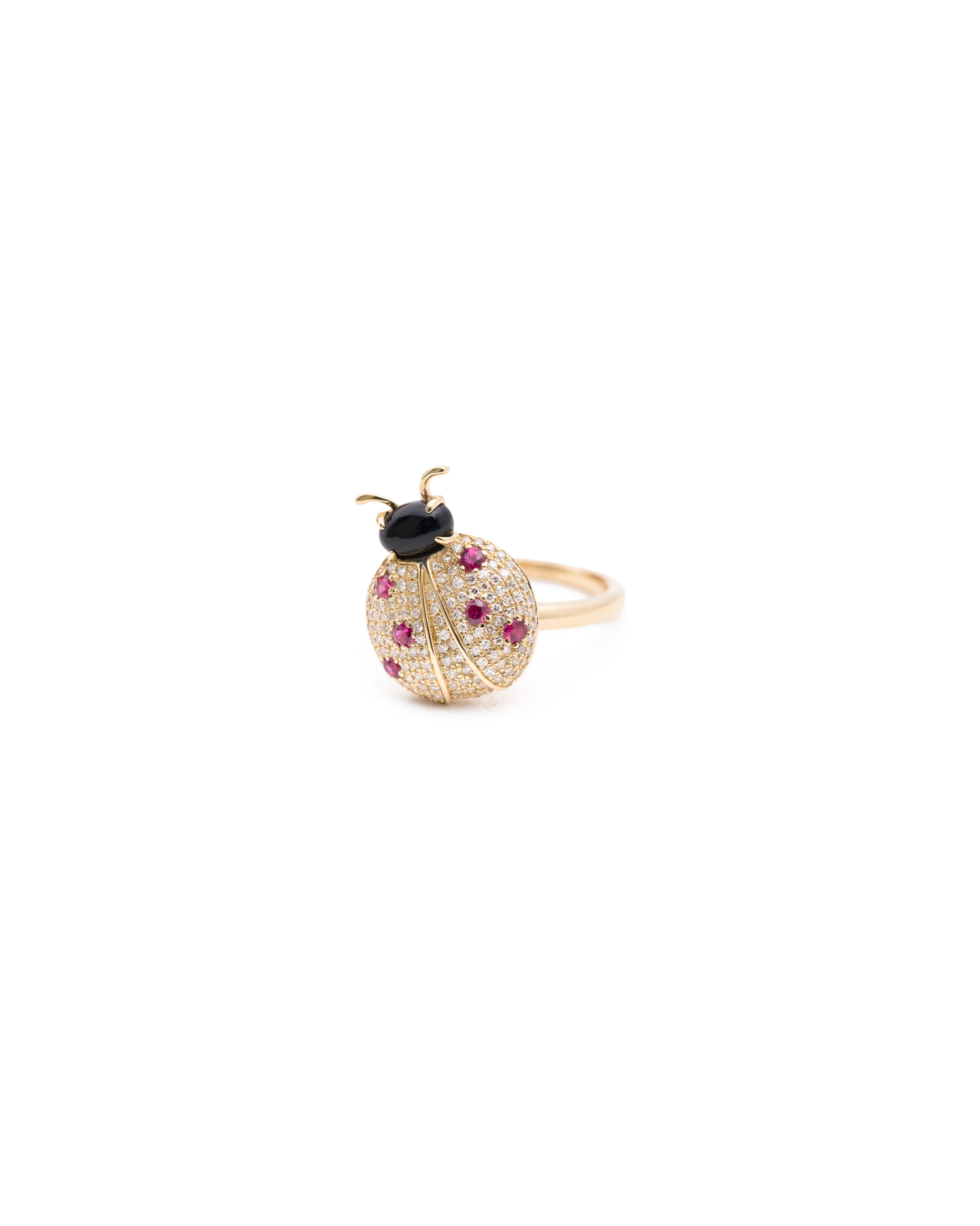Pannalino Ladybug Ring in Onyx