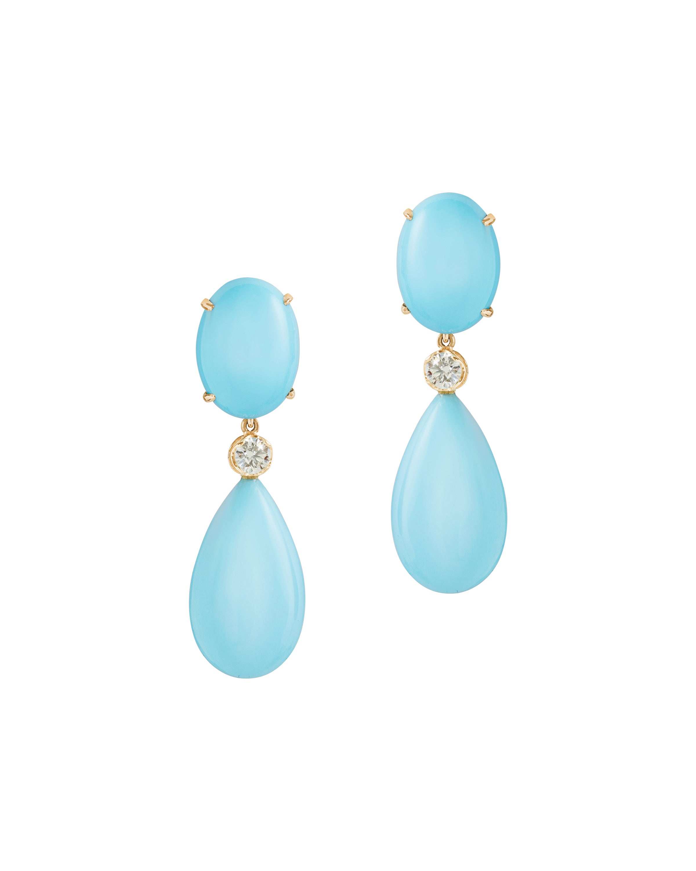 Double Drop Turquoise Earrings