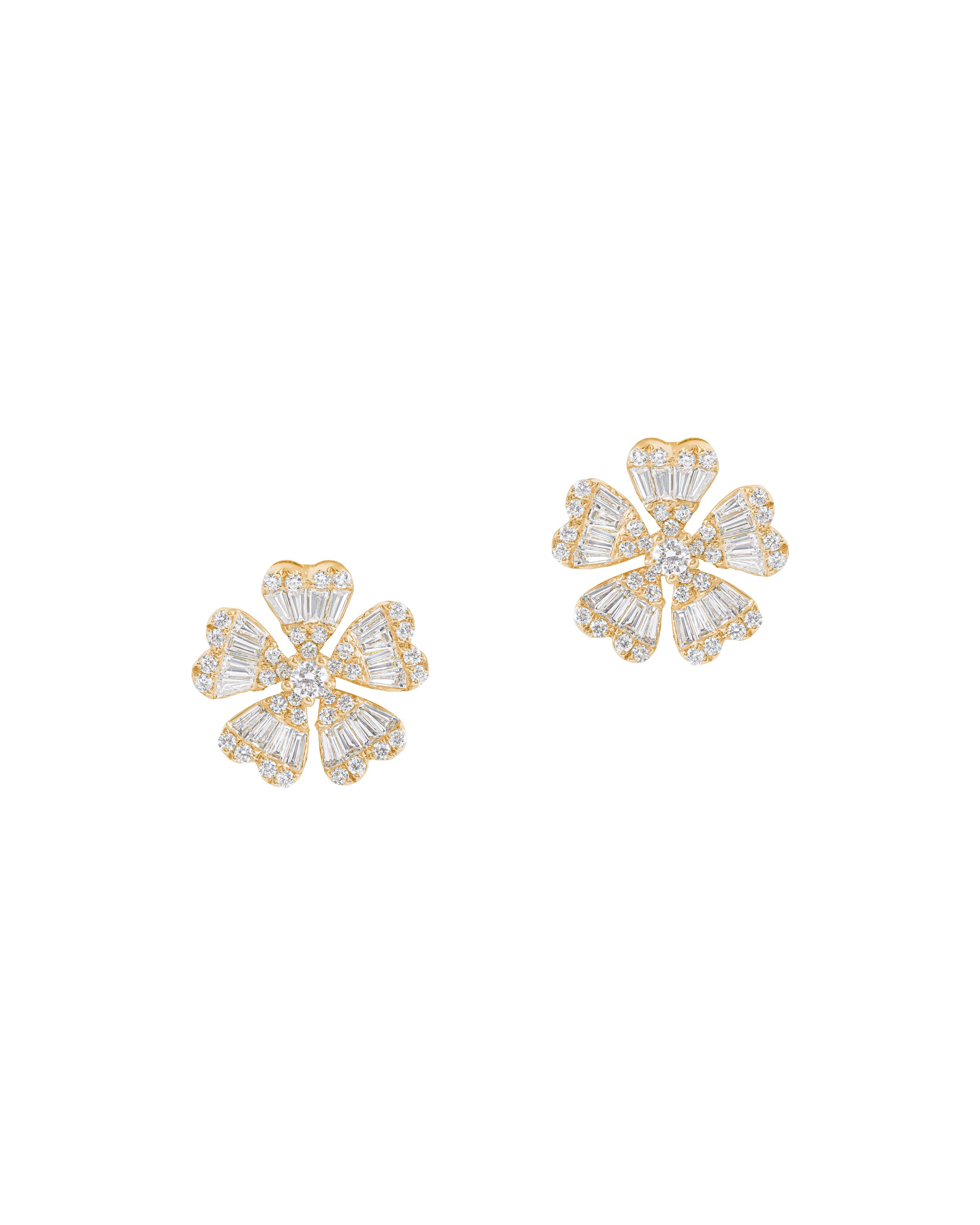 Heart Clover Flower Earring