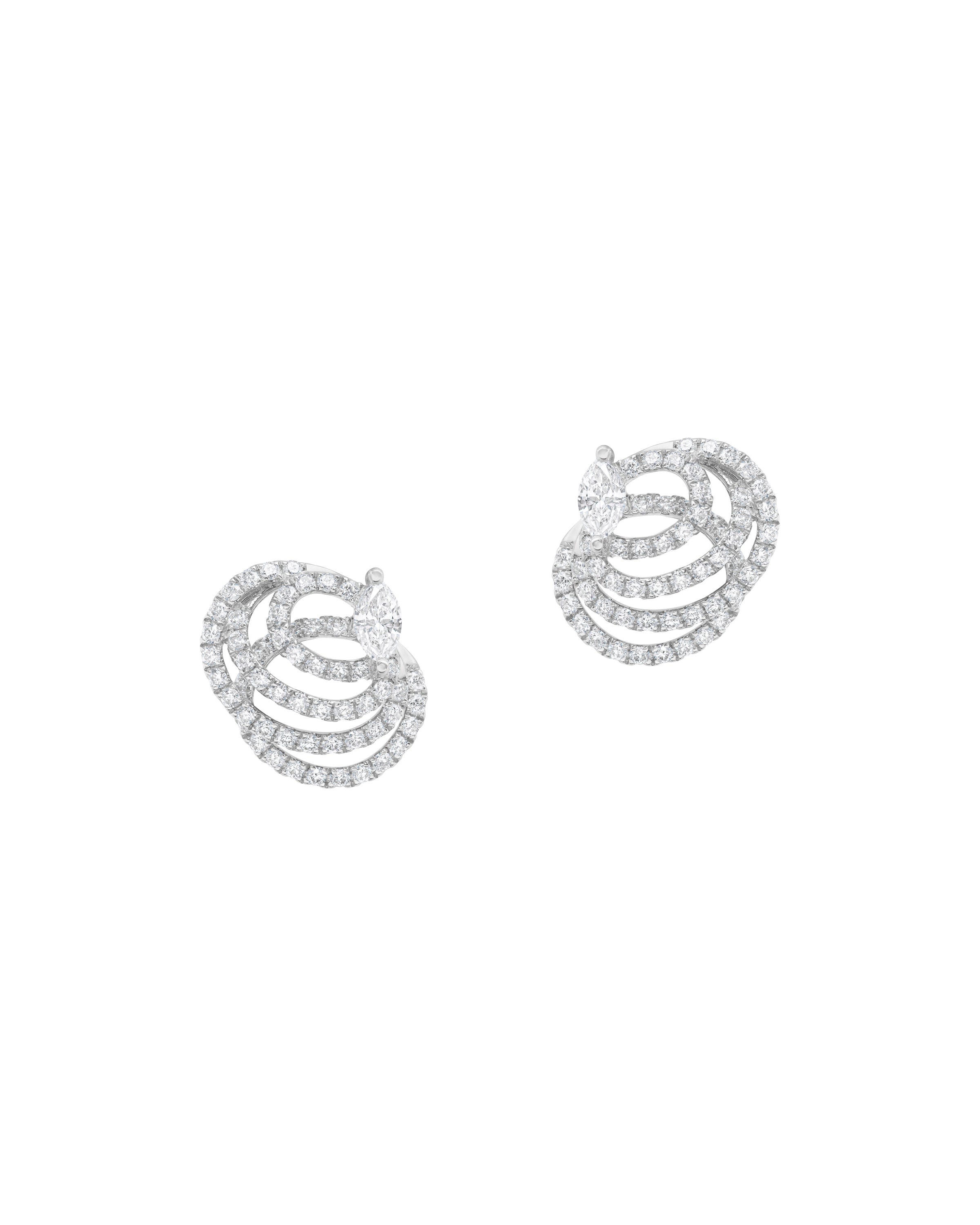 Spiral Diamond Earrings