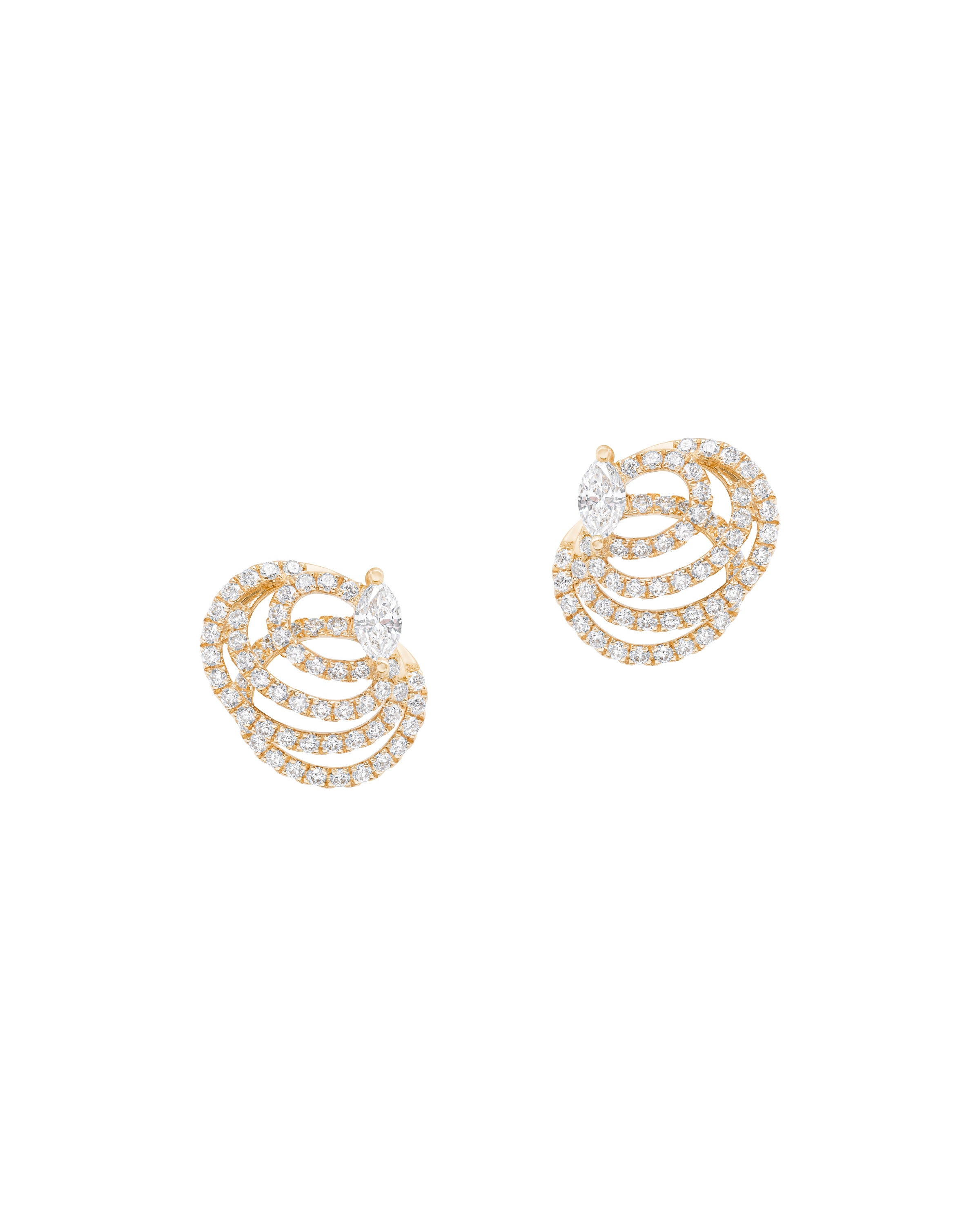 Spiral Diamond Earrings