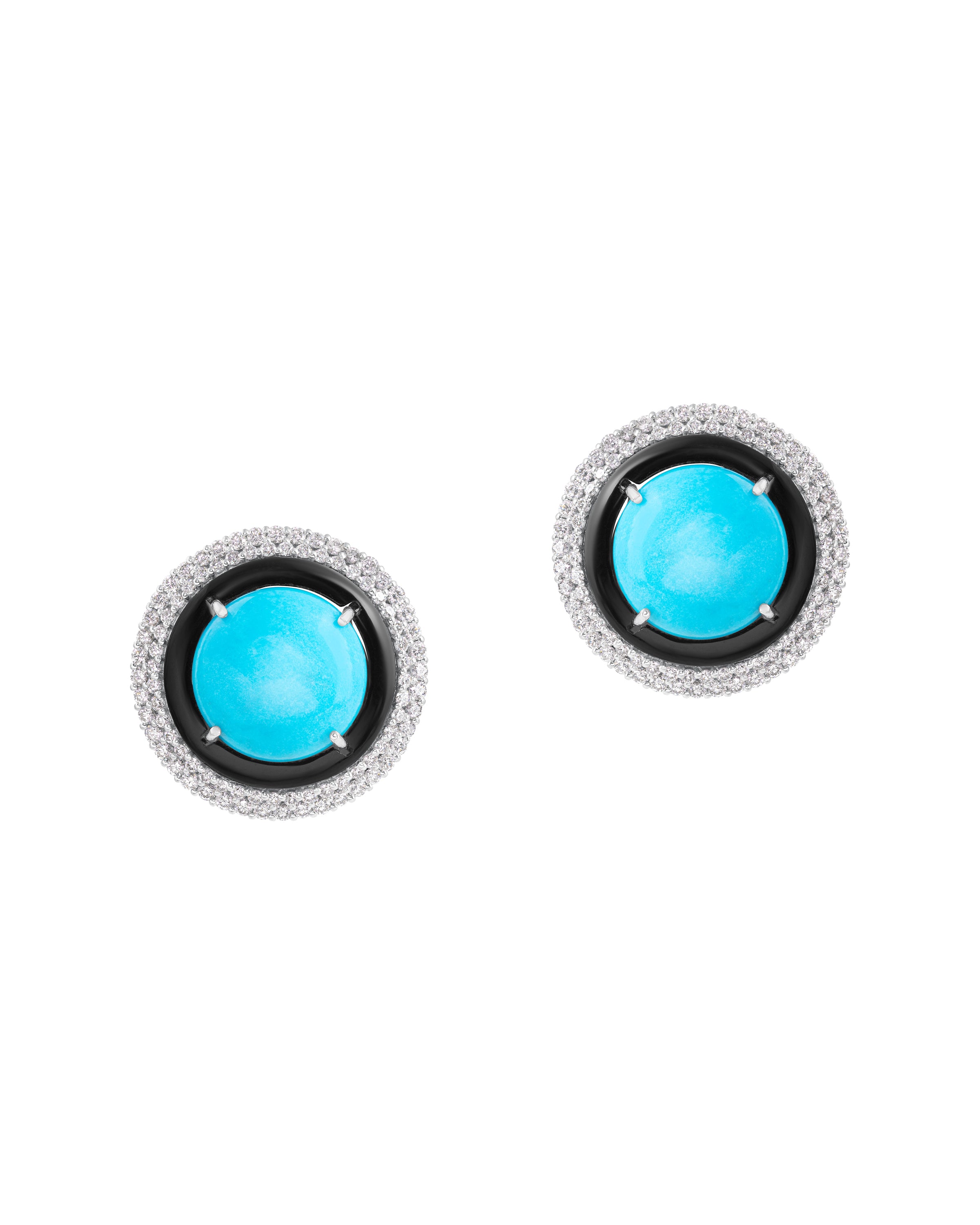 Dramatic Turquoise Studs