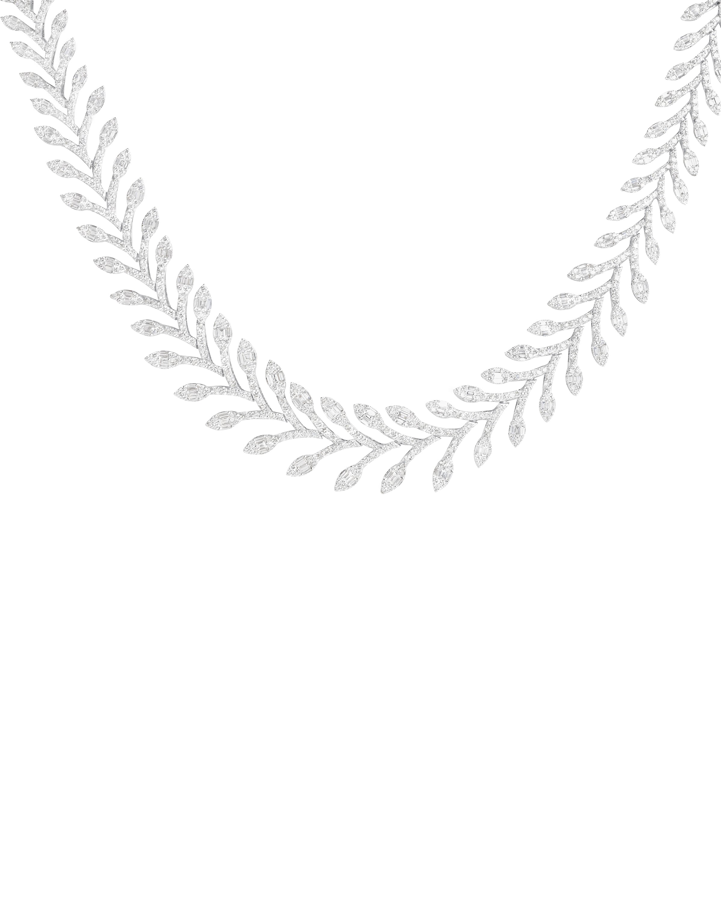 Feathers Diamond Necklace
