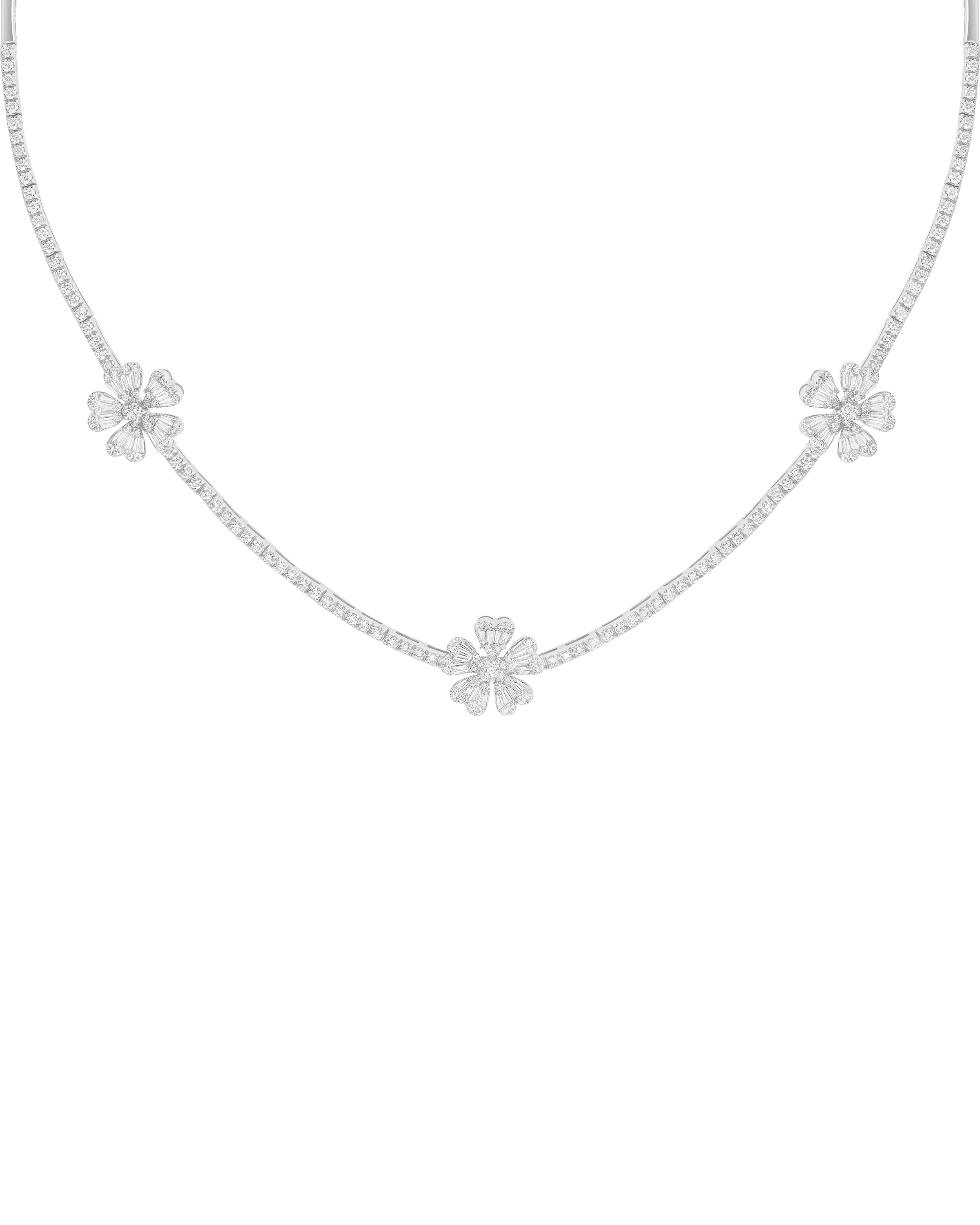 Heart Clover Floral Necklace