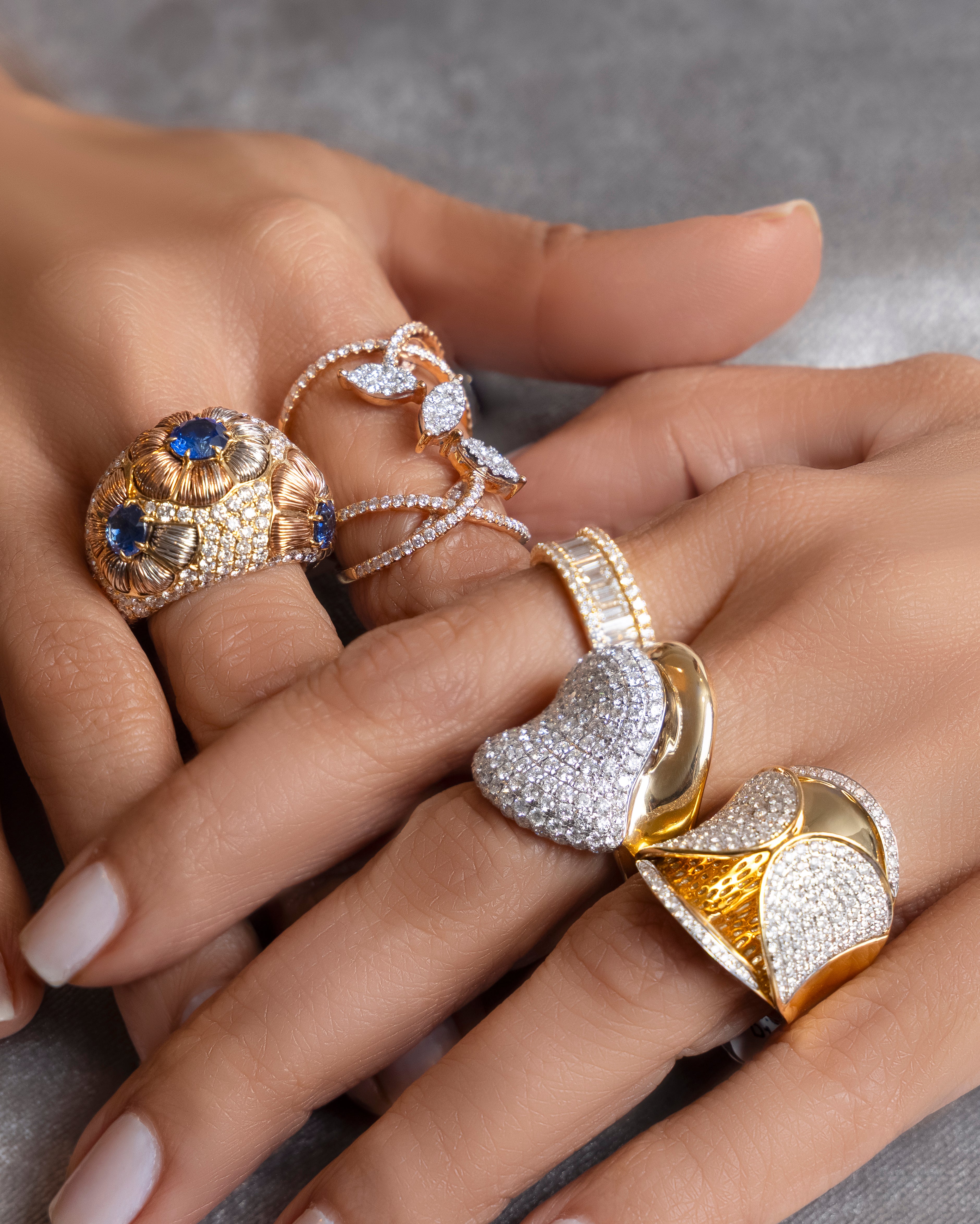 Floral Sapphire Ring