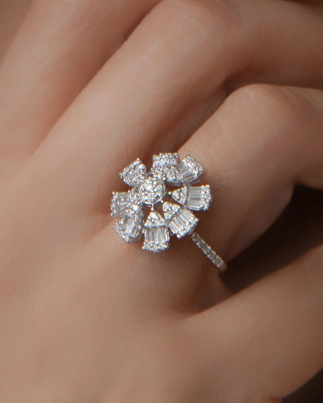 Sunburst Diamond Ring