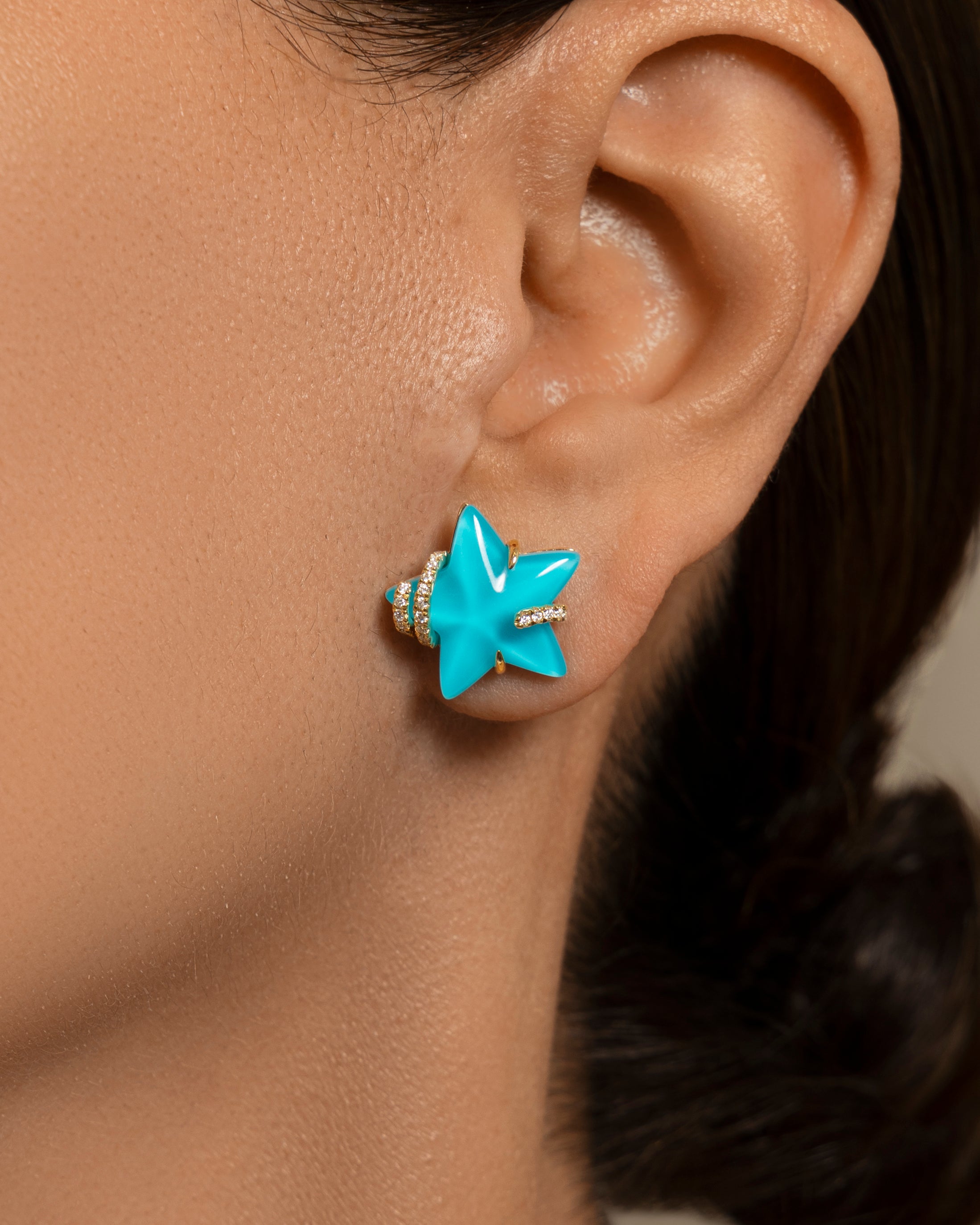 Stella Luna Small Earrings in Mother of Pearl