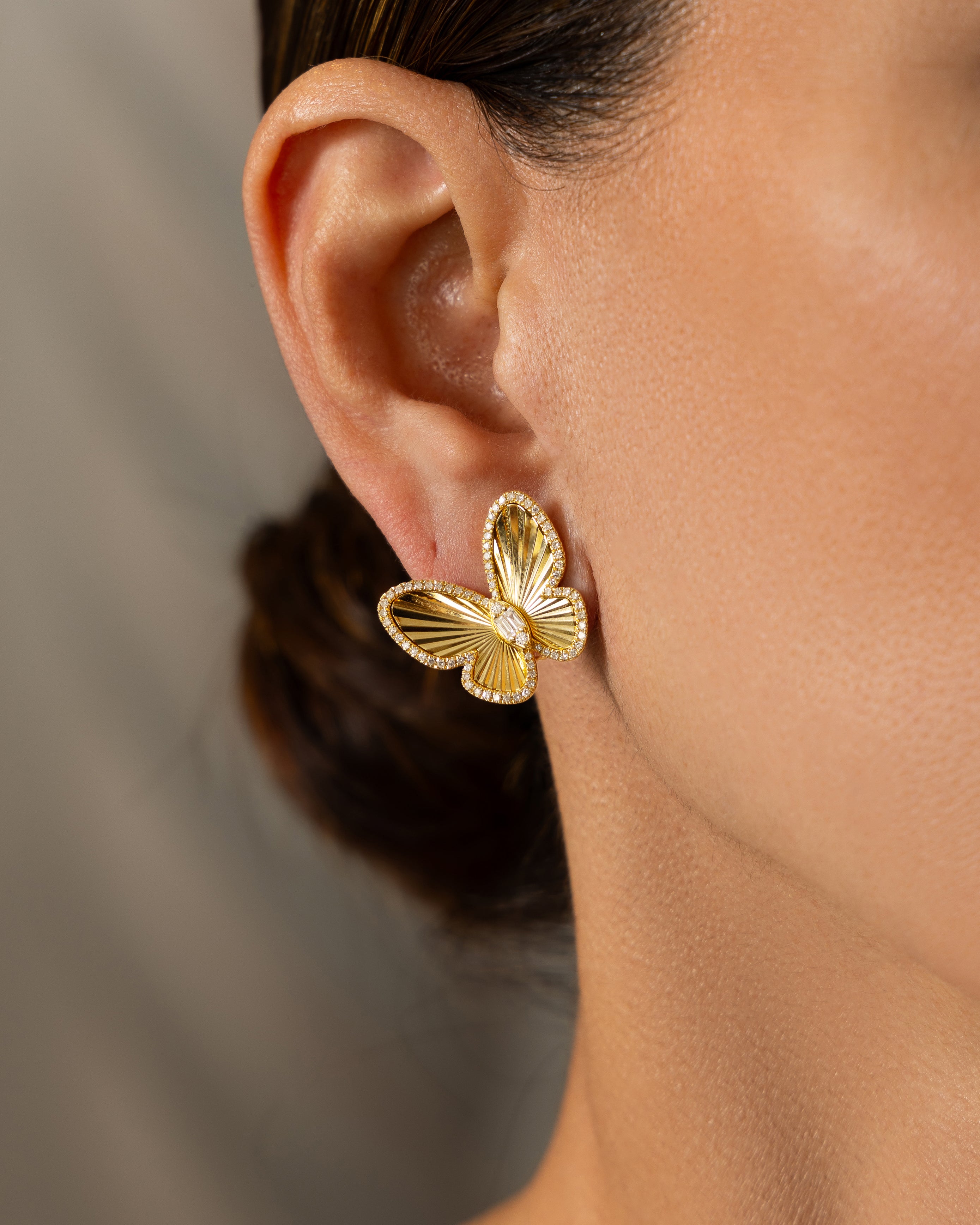 Fauna Delicate Diamond Doré Earrings