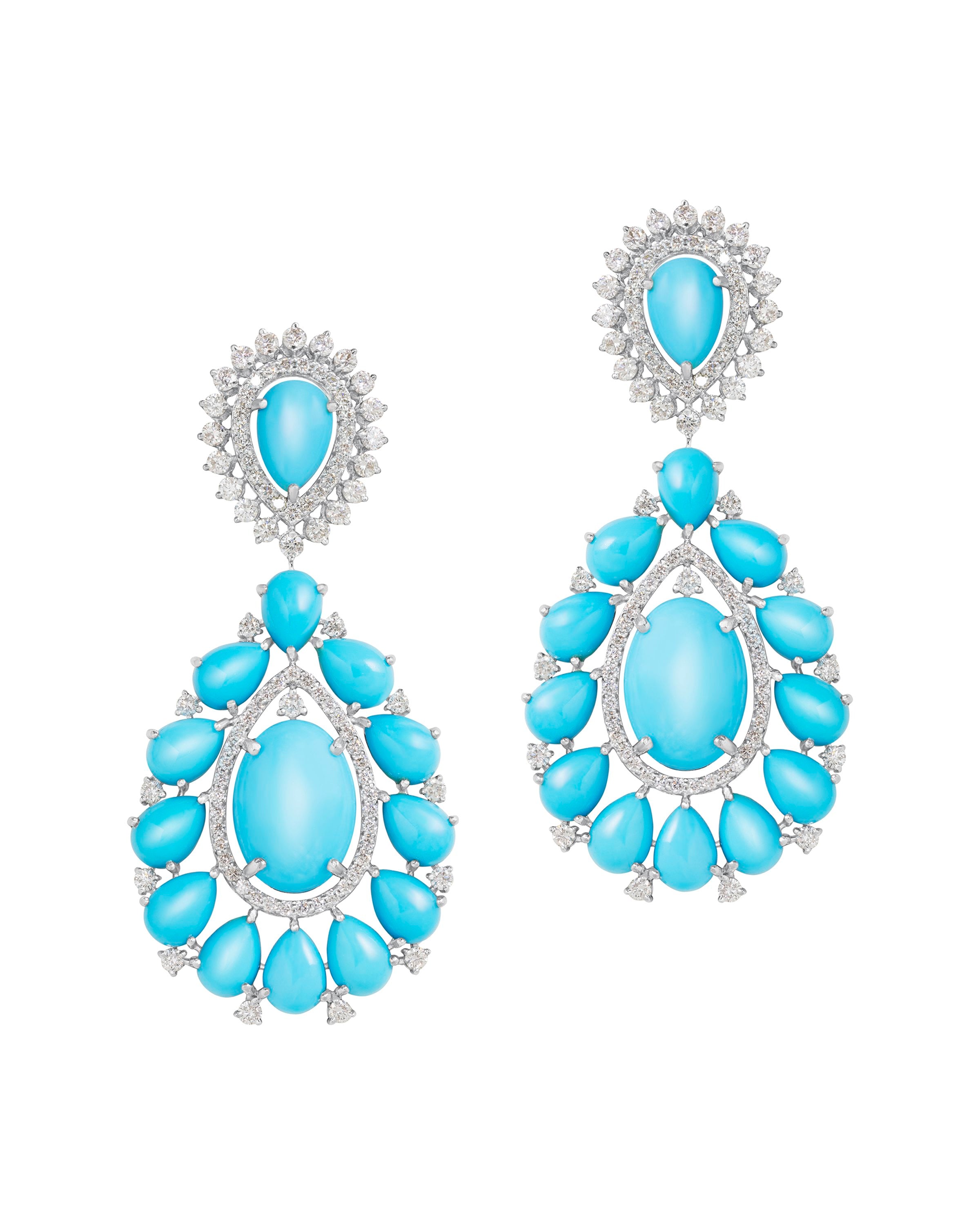 Romantic Turquoise Drop Earrings