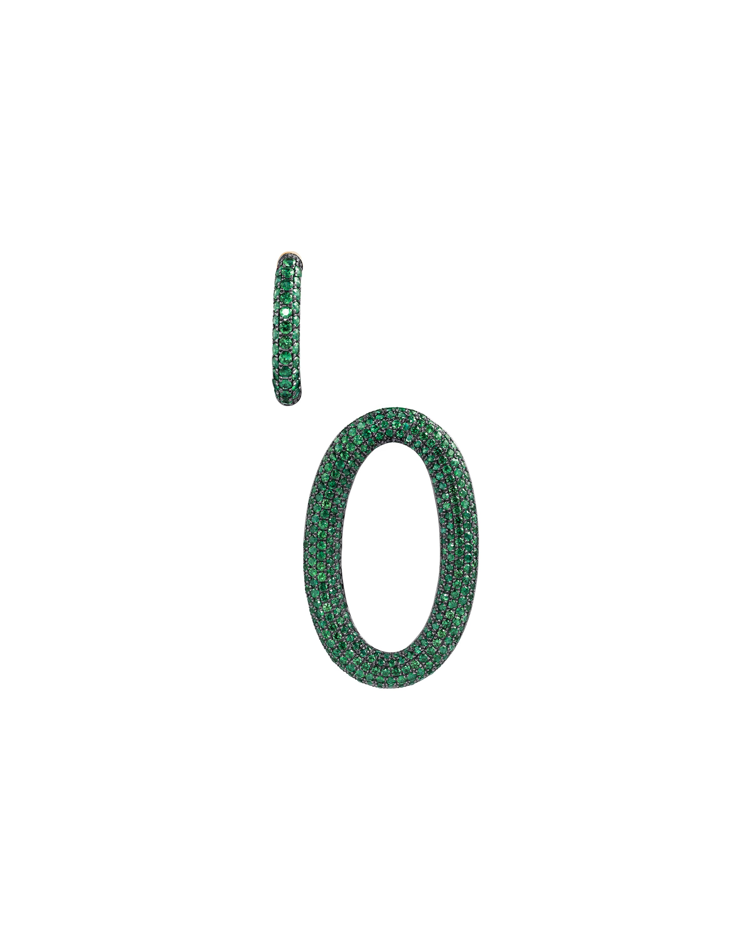Double Drop Emerald Earrings