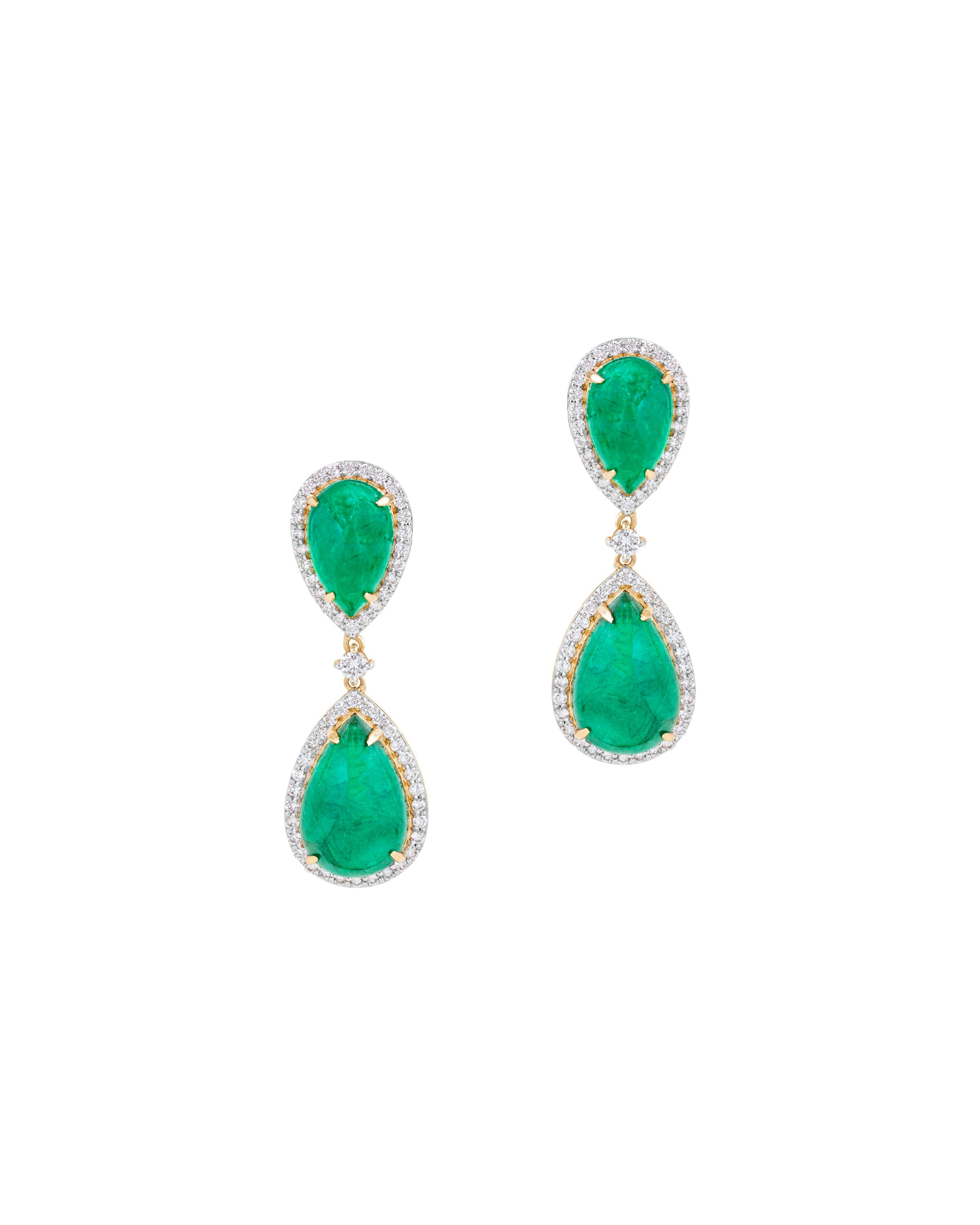 Teardrop Emerald Earrings