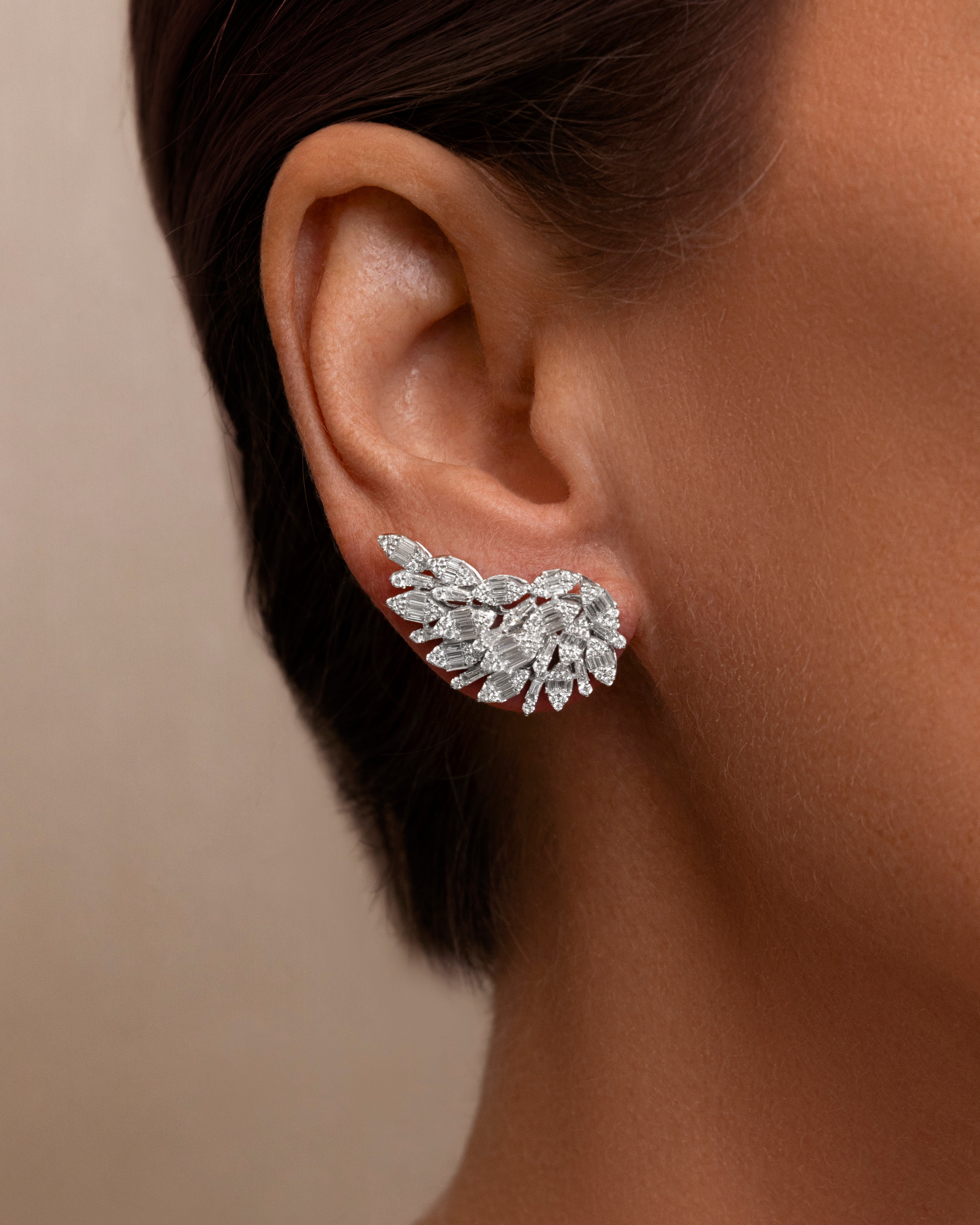 Diamond Wing Ear Climber