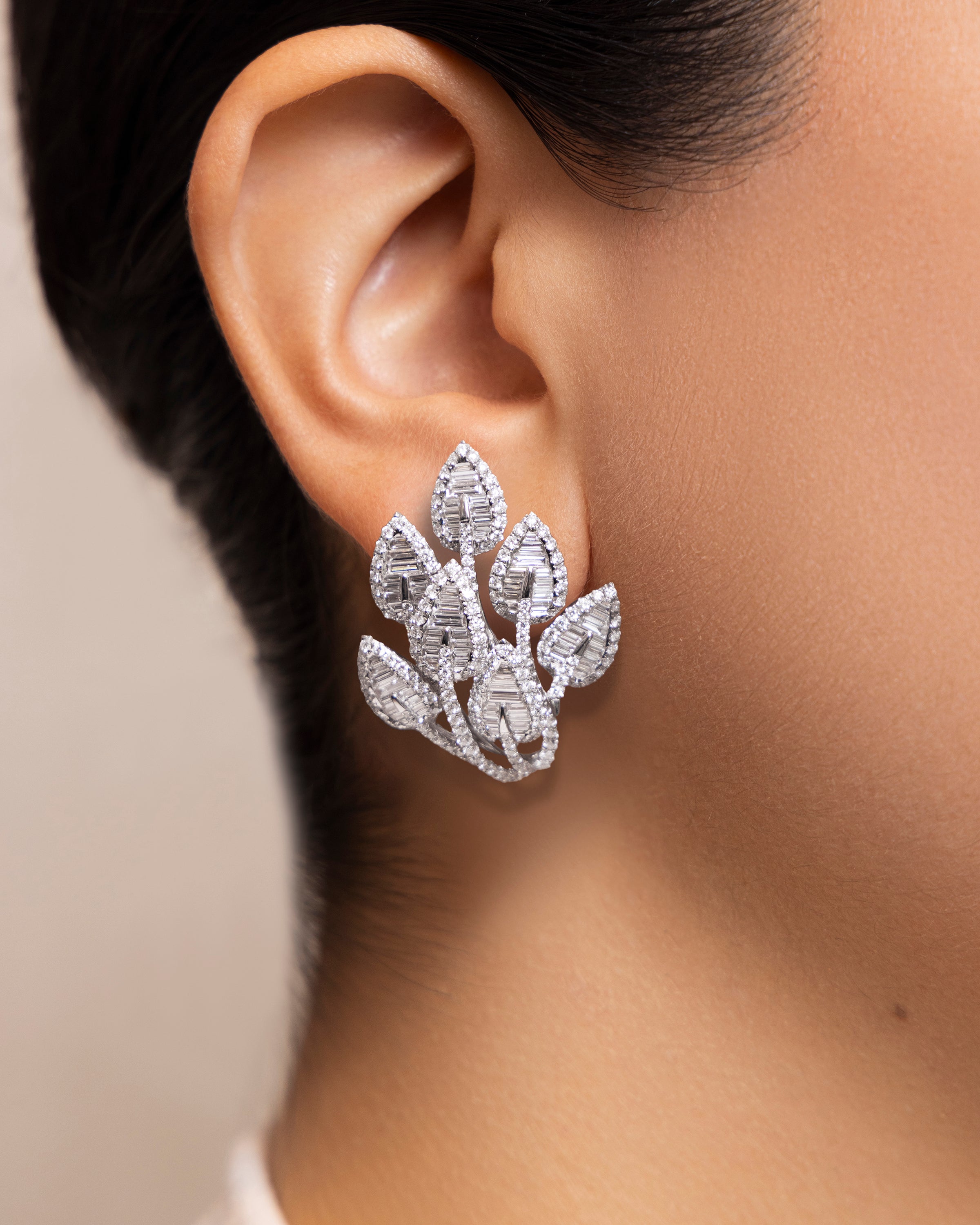 Diamond Petal Earrings