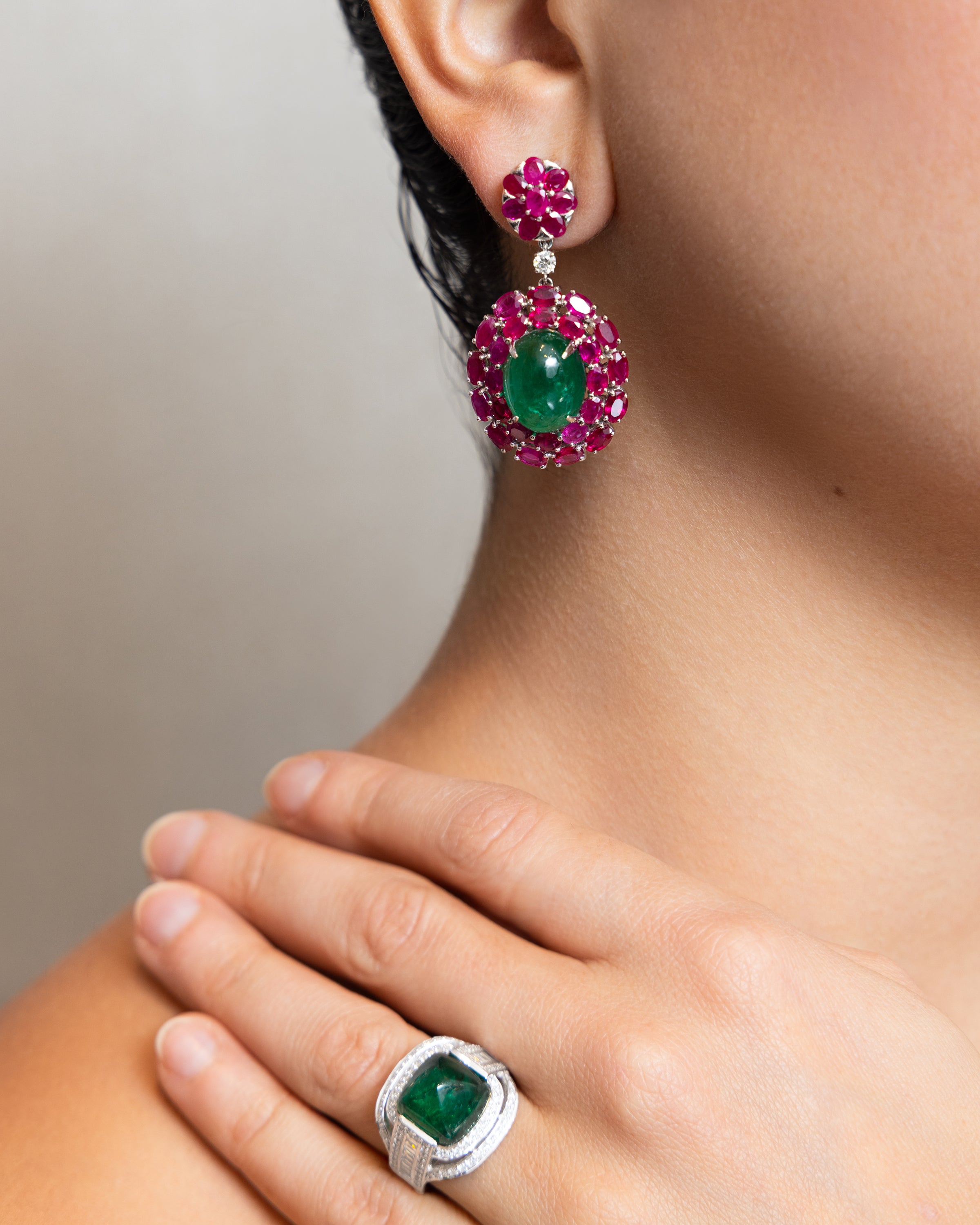 Deco Emerald Ring