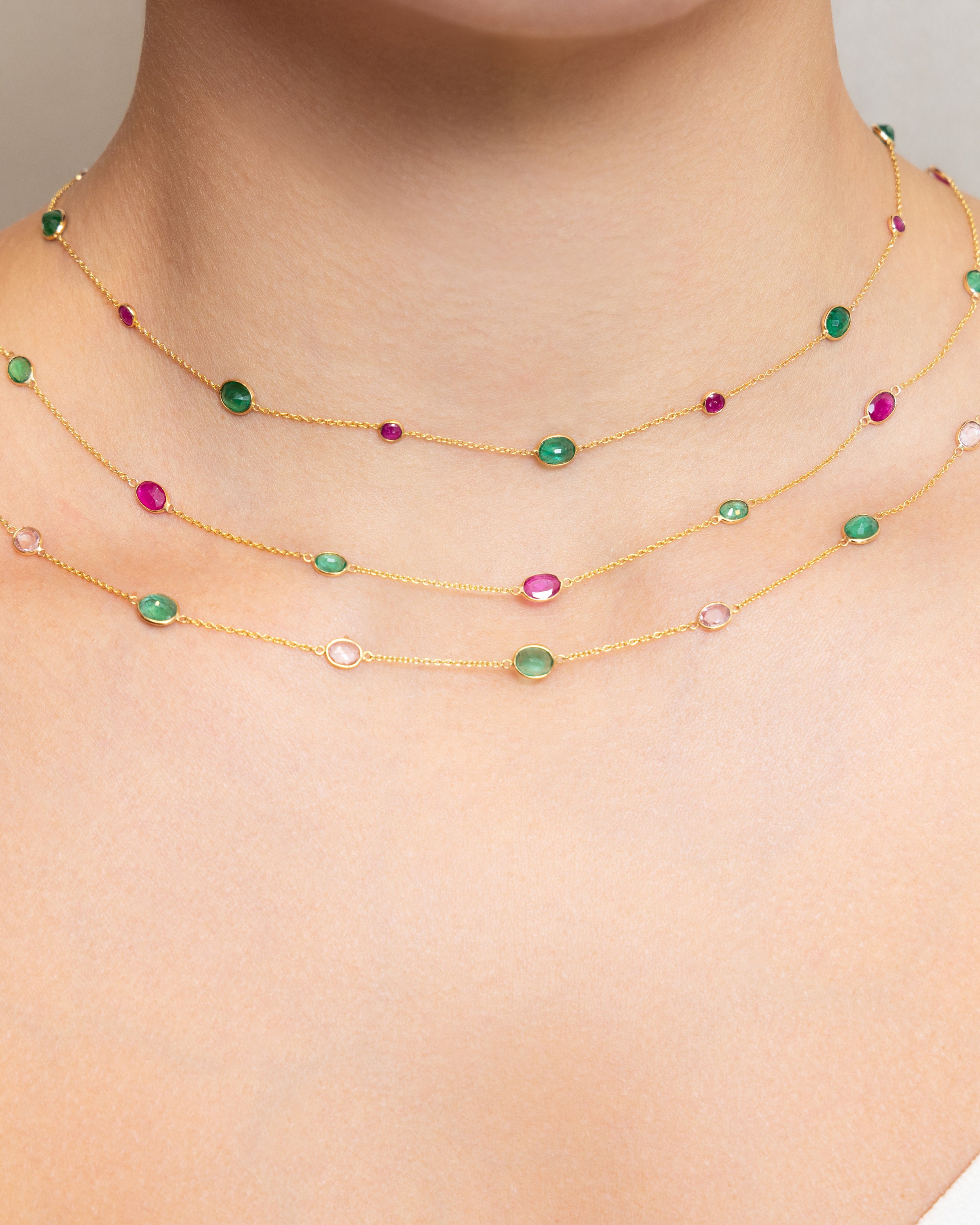 Confetti Pink Sapphire Necklace