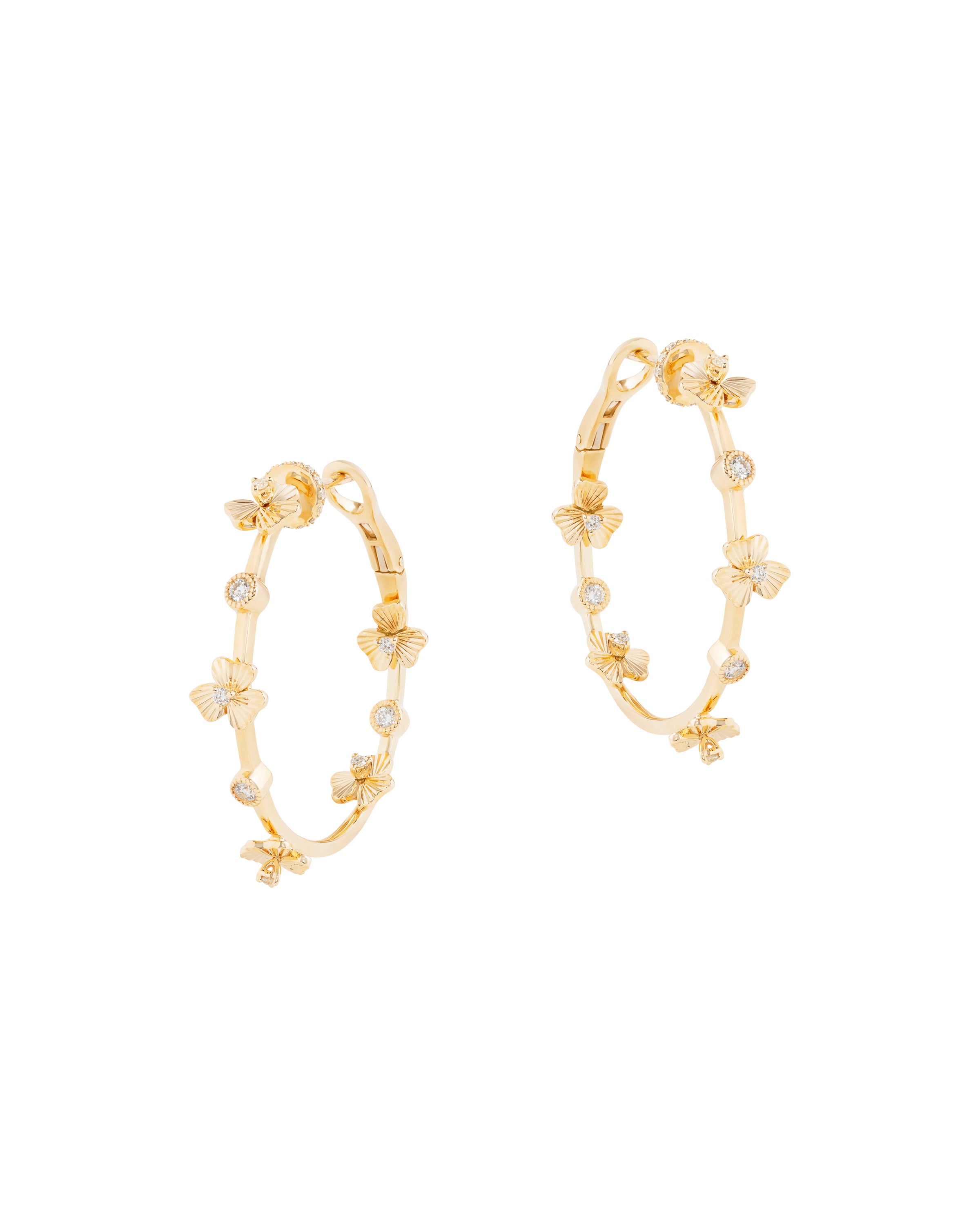 Doré Petite Fleur Hoops