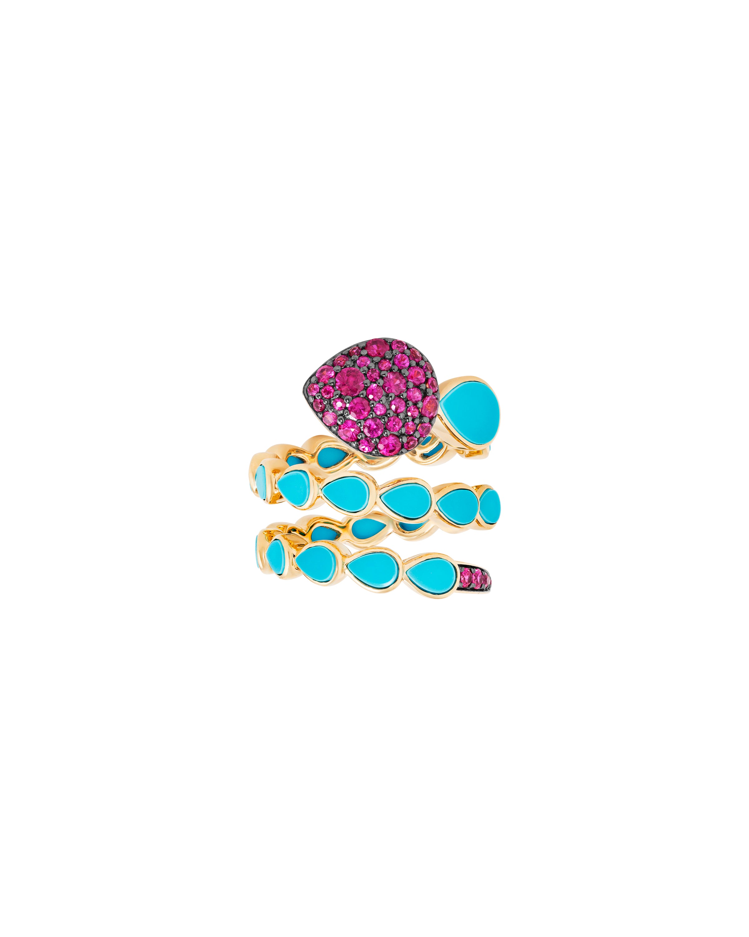 Las Boas Ruby and Turquoise Ring