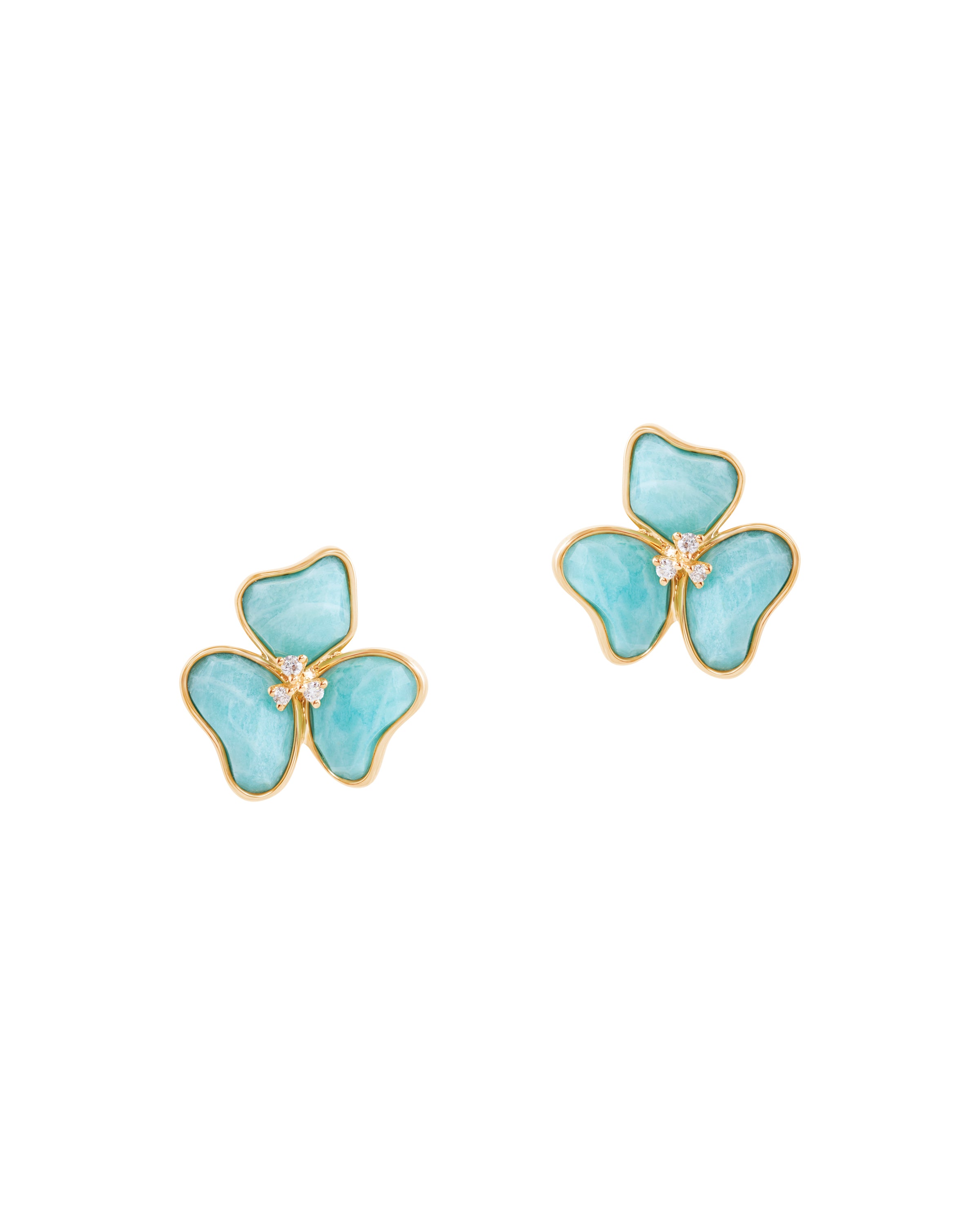 Il Petalo Classic Earrings in Amazonite