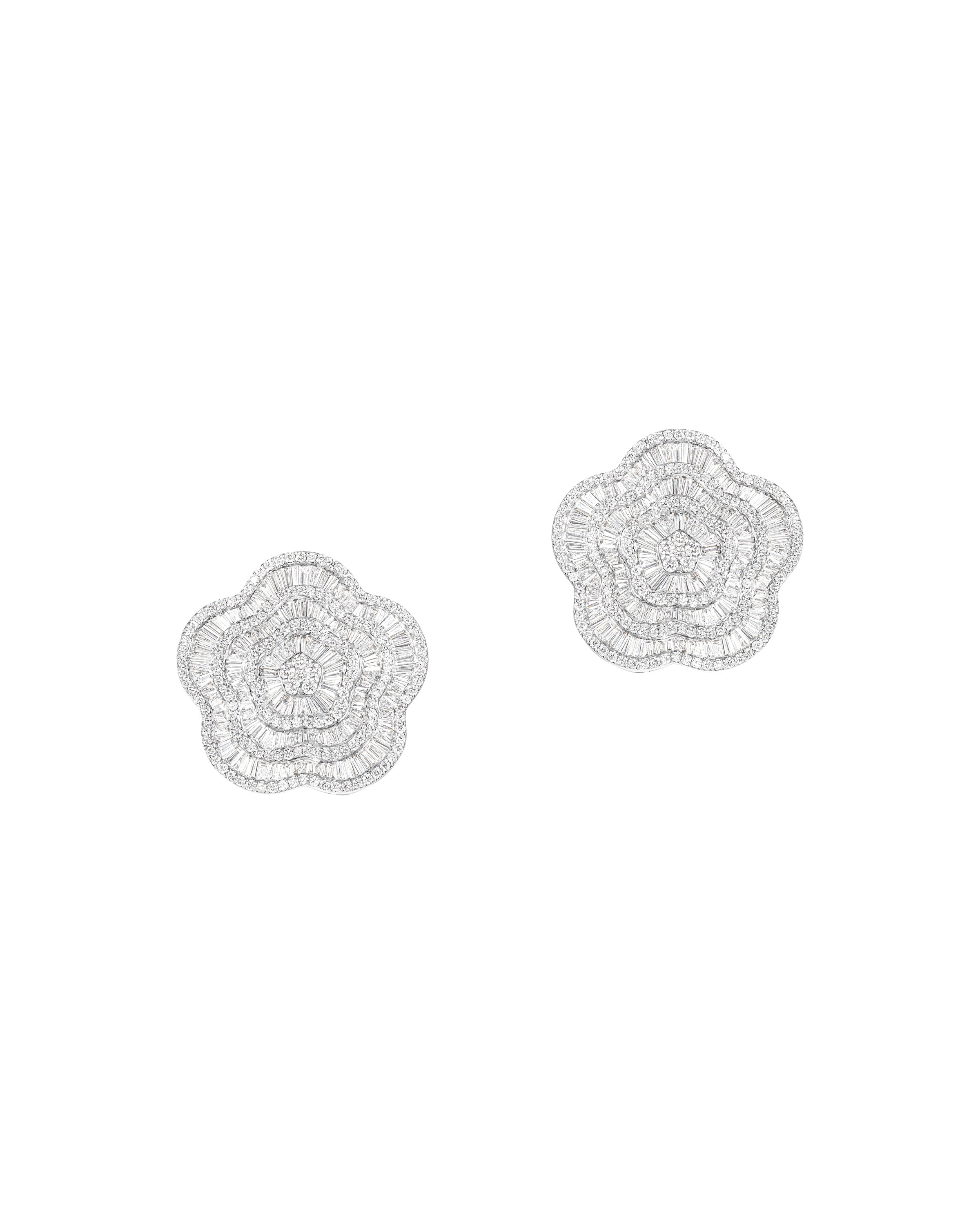 Shimmering Diamond Earrings