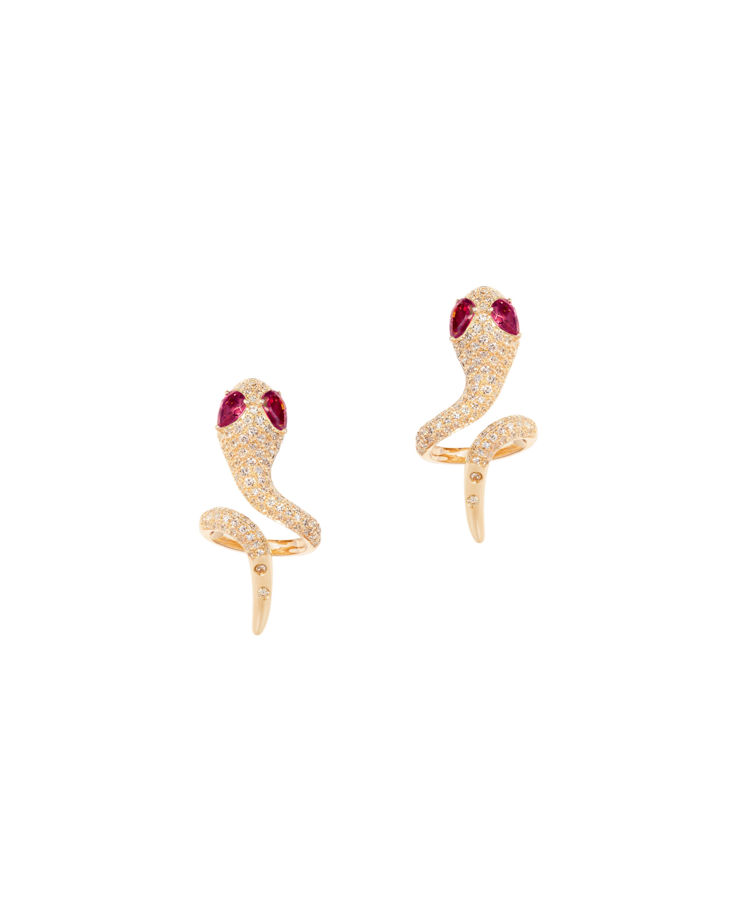 La Serpiente Ruby Earrings