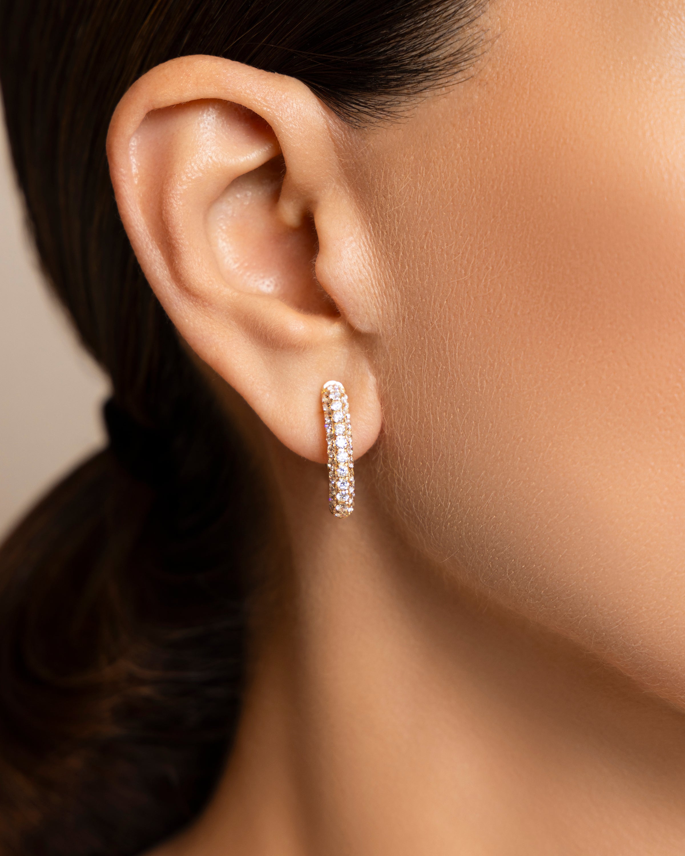 Double Drop Diamond Earrings in Yellow Gold