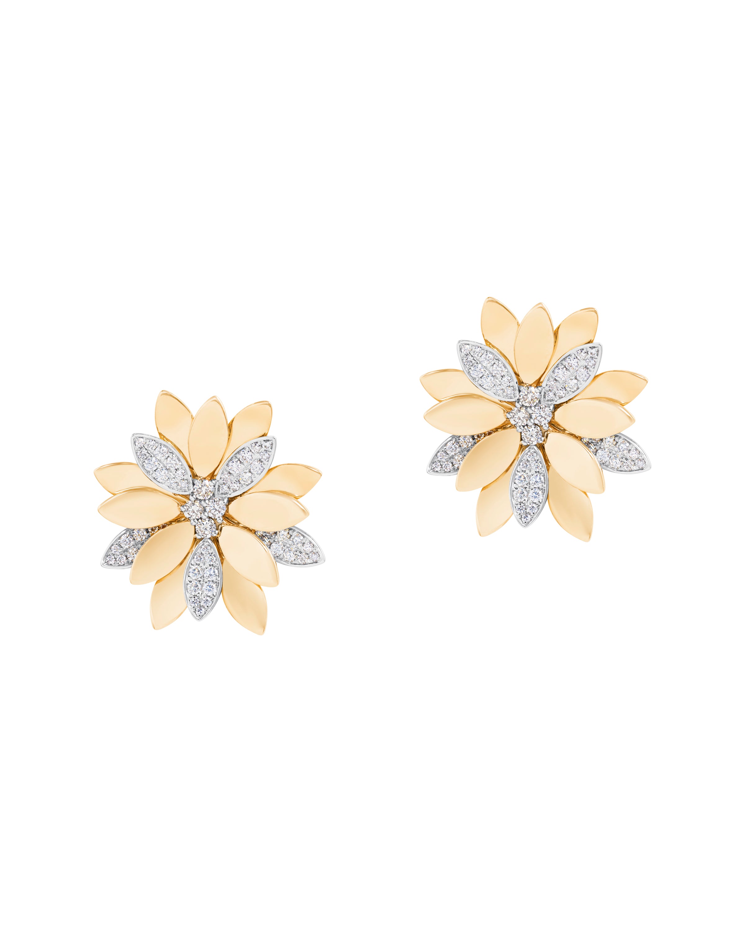 Il Giardino Floral Button Diamond Earrings