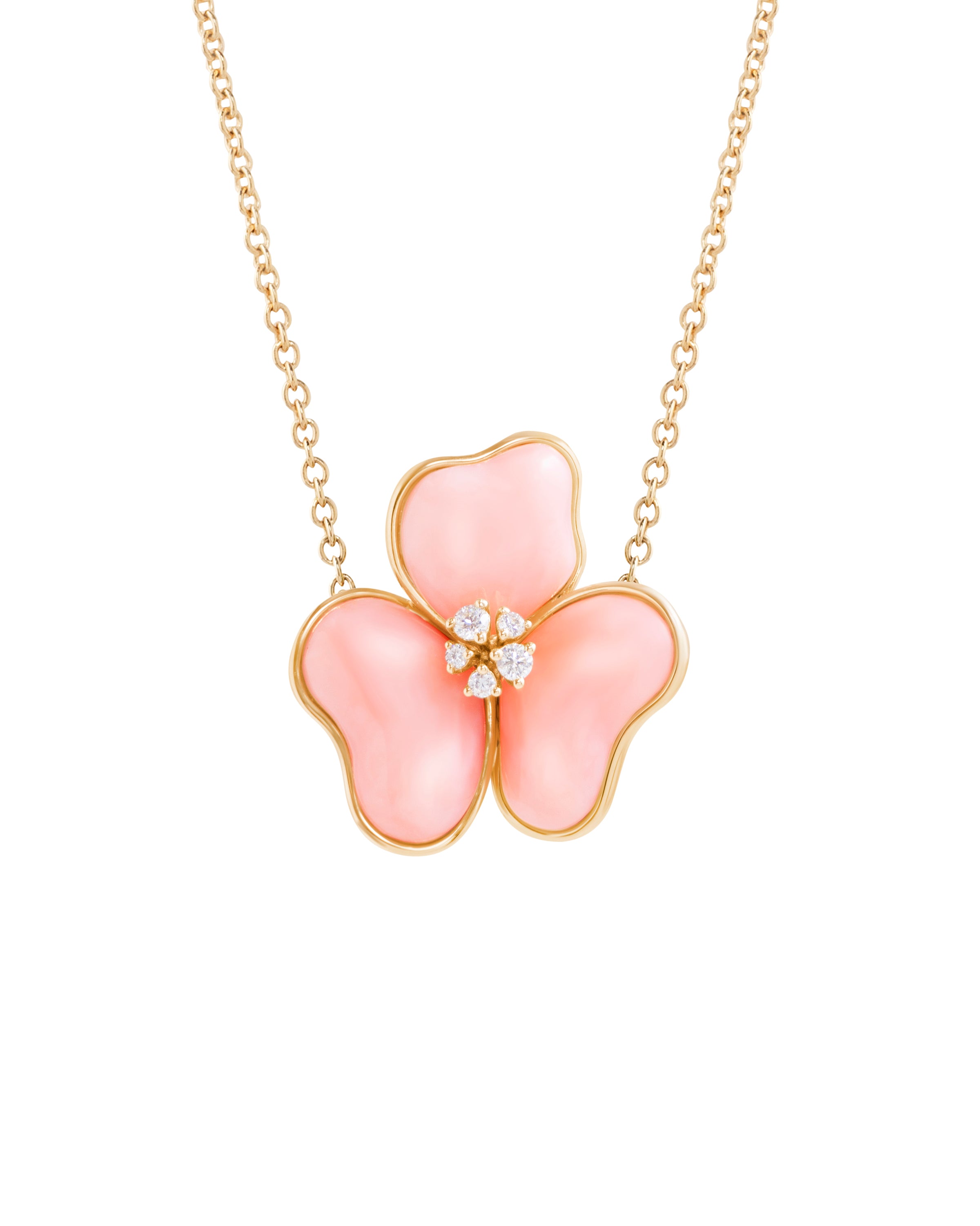 Il Petalo Large Single Charm in Pink Opal