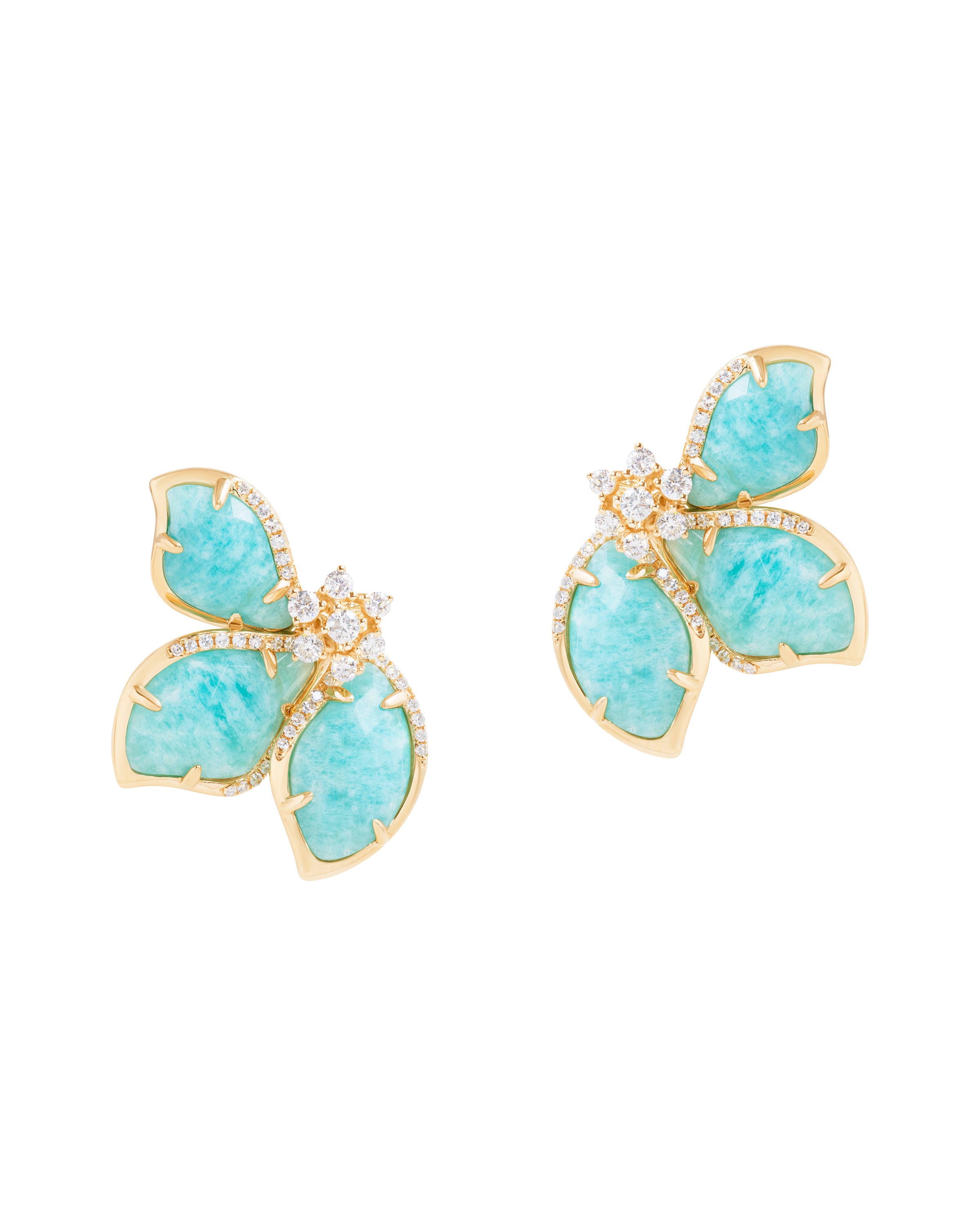 Il Petalo Meta Earrings in Amazonite